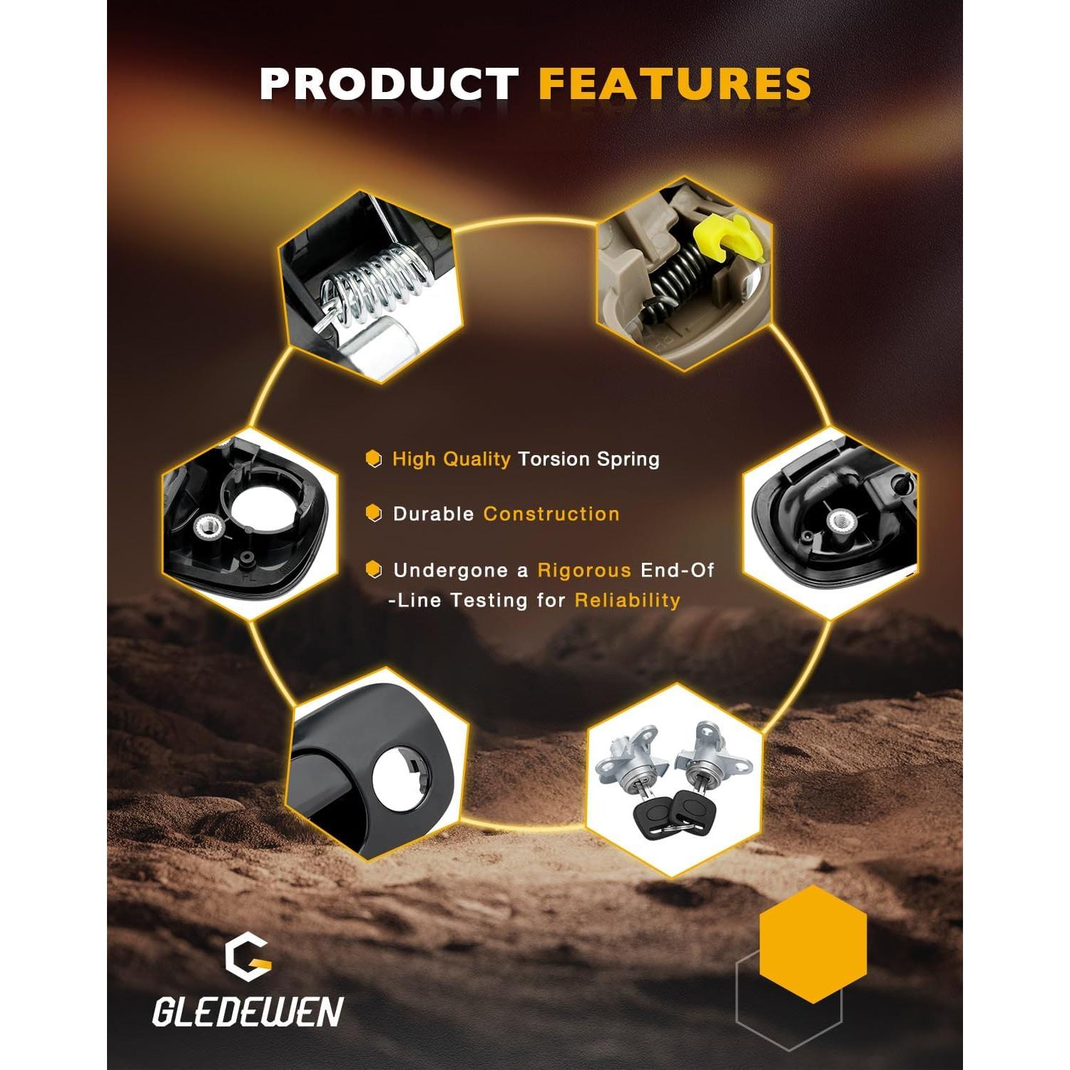 Kit Manijas de Puerta Gledewen Beige para Toyota Corolla 1998-2002