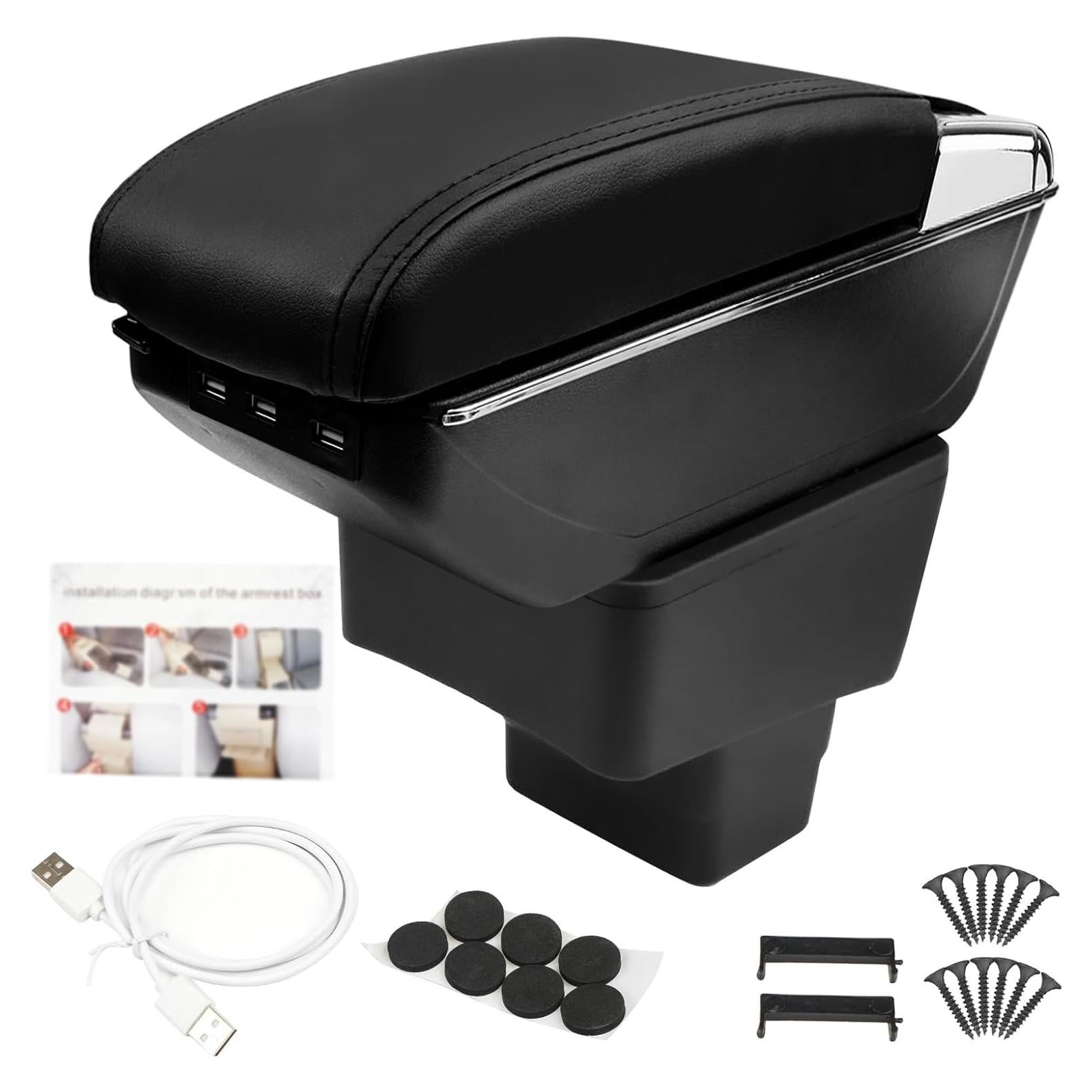 Reposabrazos Central GSTP para Toyota Yaris iA 2017-2018 con 7 USB