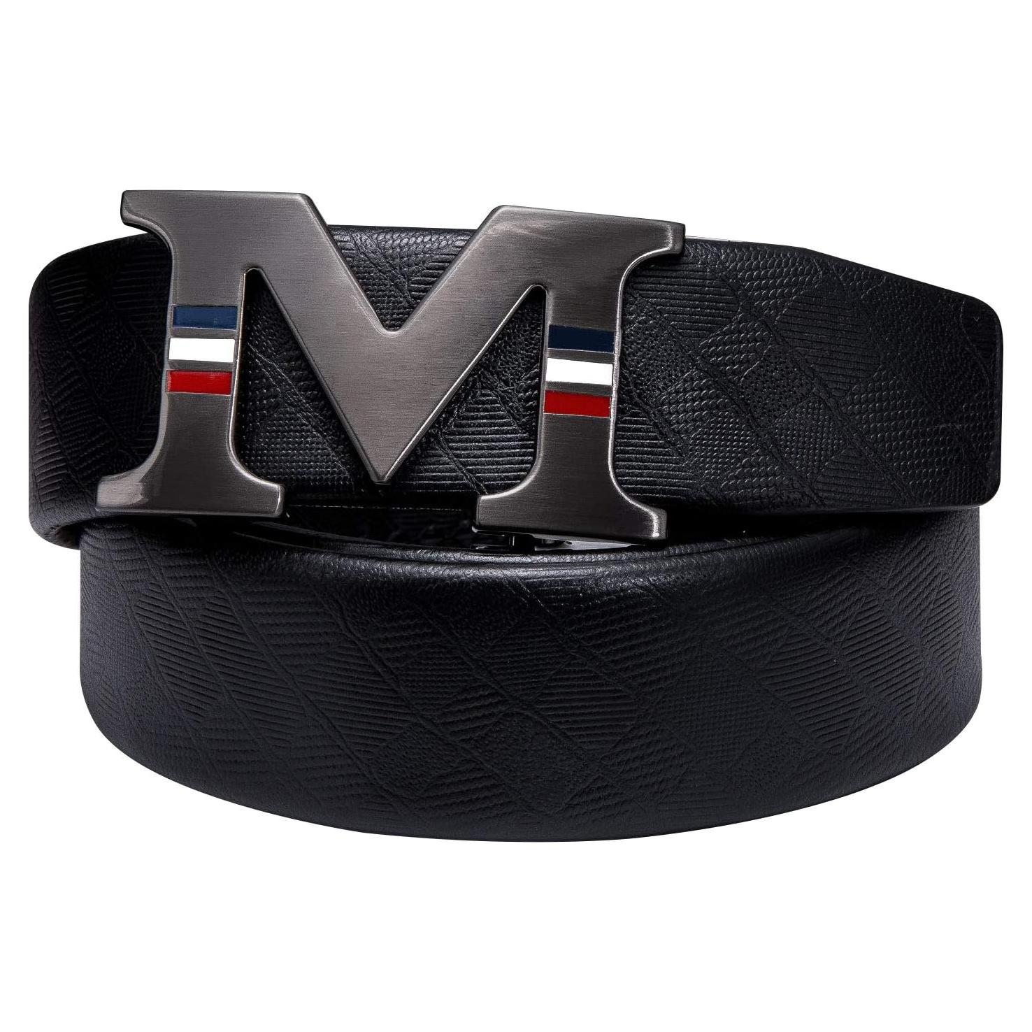 Cinturón de Cuero Genuino Barry.Wang para Hombres 3.49 cm