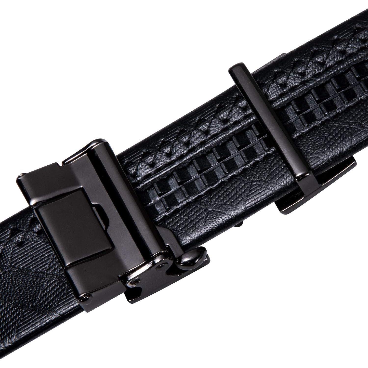 Cinturón de Cuero Genuino Barry.Wang para Hombres 3.49 cm