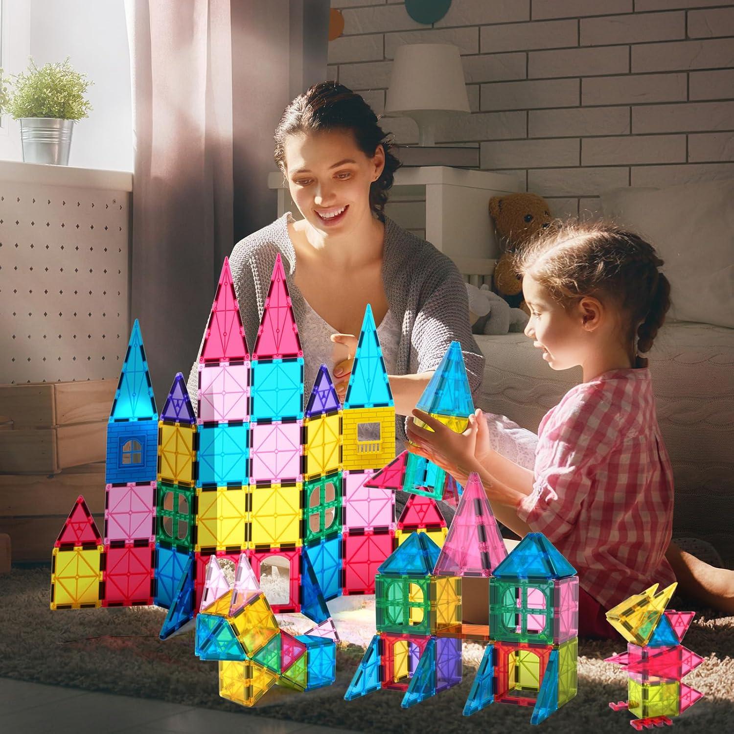 Bloques Magnéticos Jasonwell 60PCS Juguete Educativo STEM