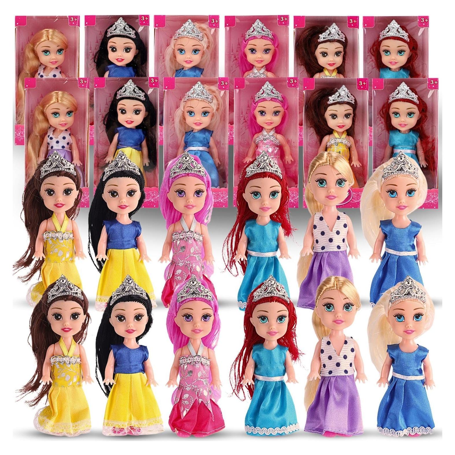 Set de 12 Muñecas Princesa Real Liberty Imports 12.7 cm