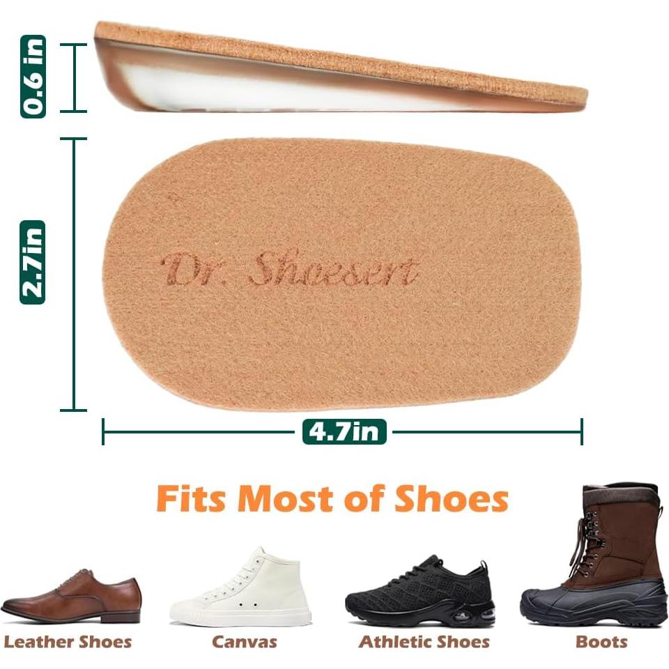 Plantillas Elevadoras Dr. Shoesert para Aumento de Altura 1.52 cm