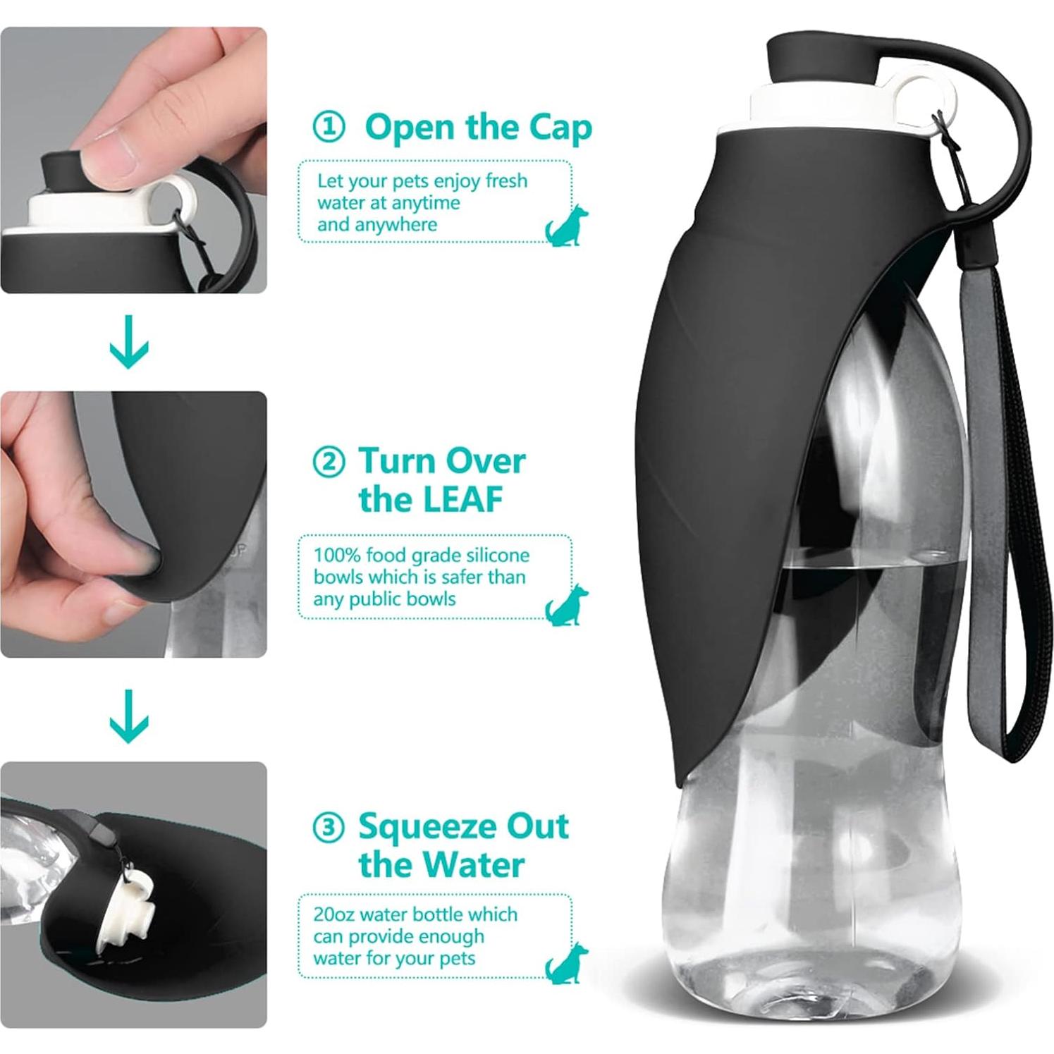 Botella de Agua para Perros TIOVERY 591 ml a Prueba de Fugas