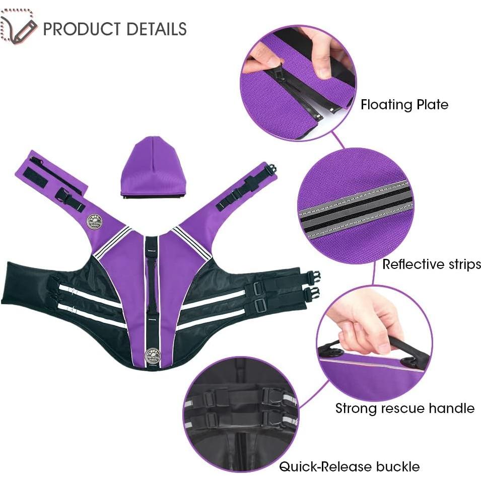 Chaleco Salvavidas para Perros Mklhgty M - Flotabilidad Alta