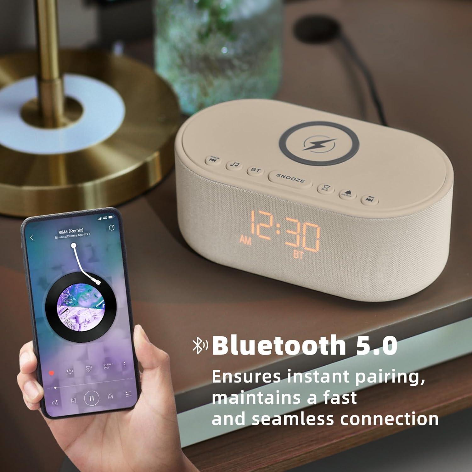 Reloj Despertador Odokee UE268S con Altavoz Bluetooth 10W