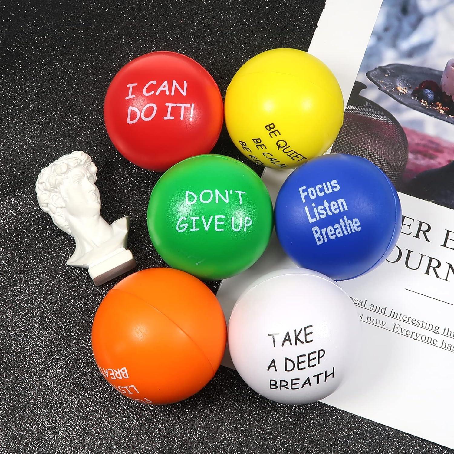 Pelotas de Estrés TOAOB Paquete de 6 Coloridas 6.35 cm