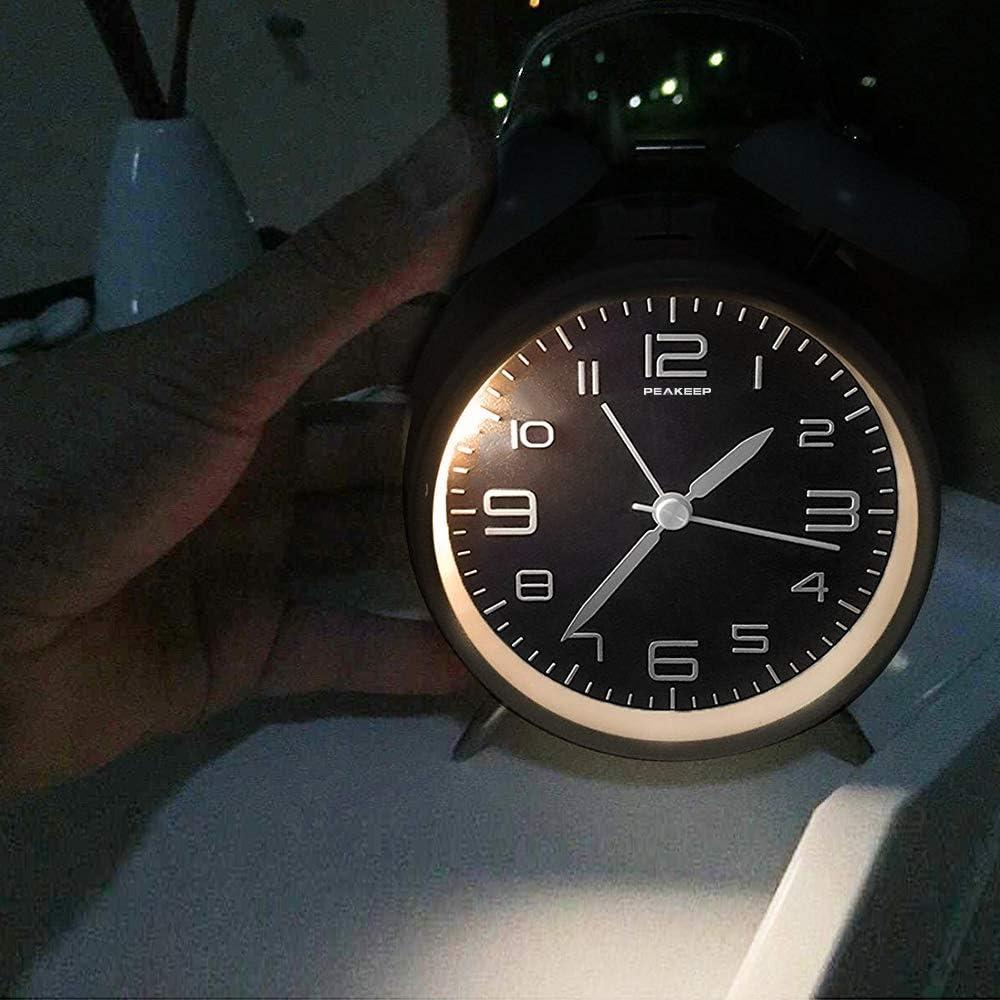 Reloj Despertador Peakeep Campana Doble 10 cm Retro
