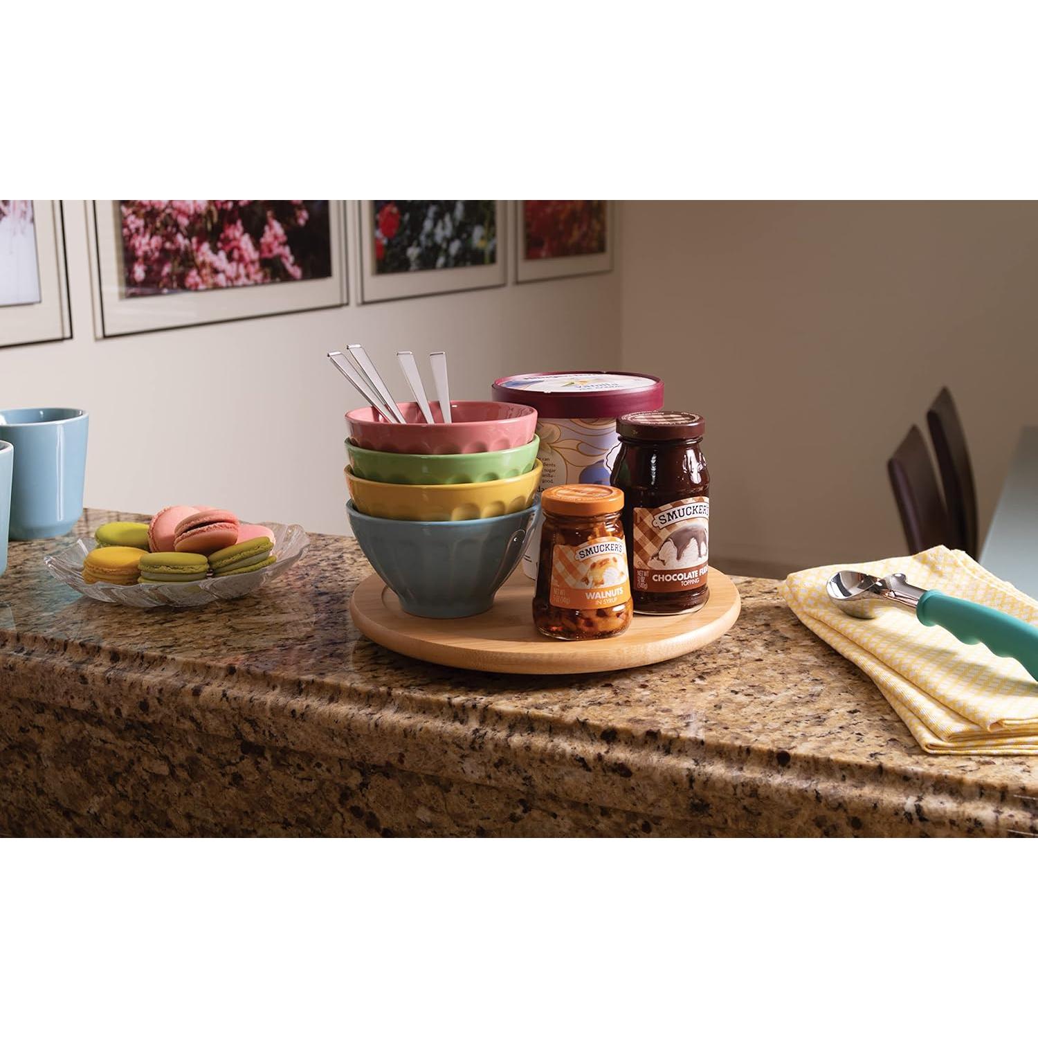 Plato Giratorio de Madera de Bambú Lipper International 26 cm