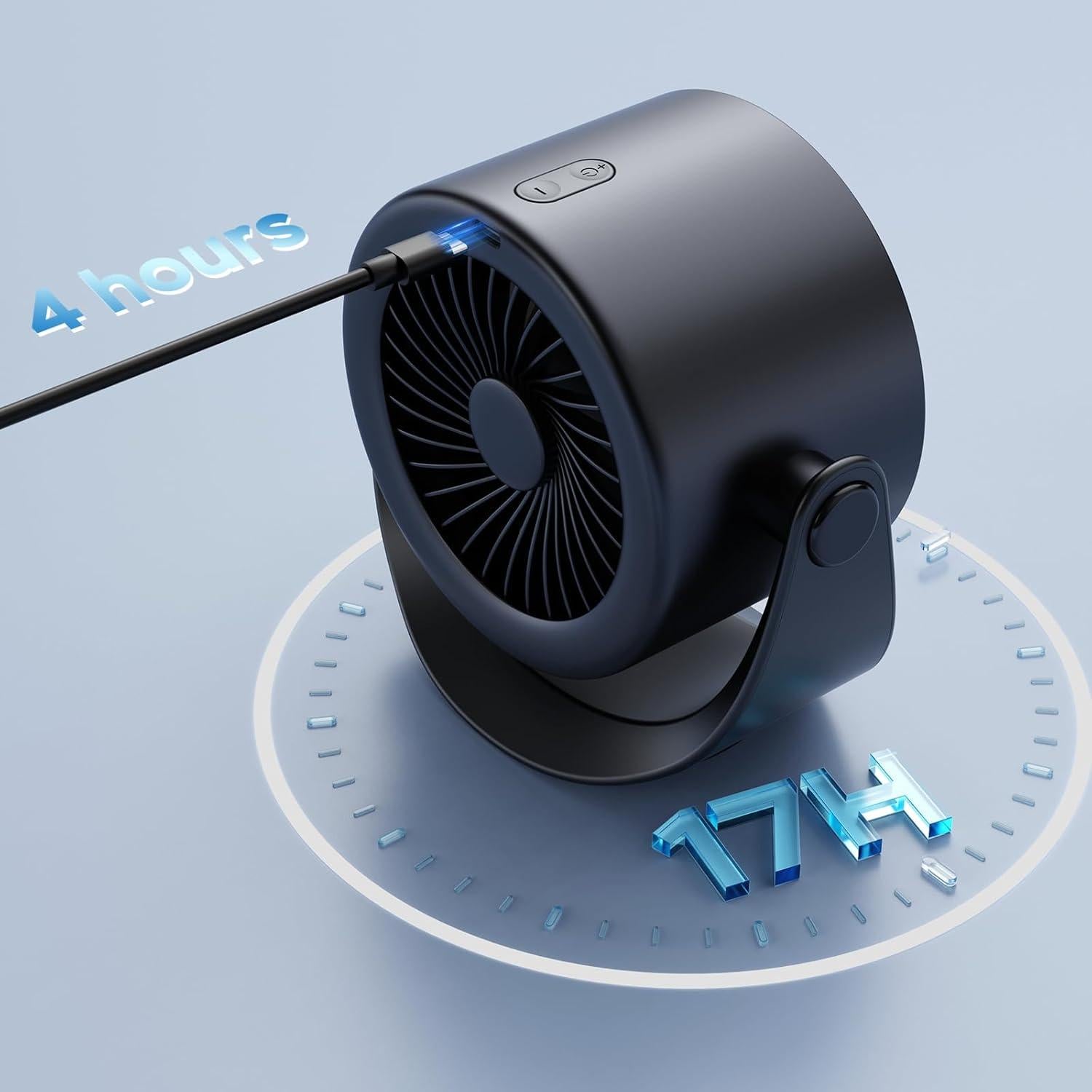 Ventilador de Escritorio Portátil MORECORE A229 5 Velocidades 4000mAh