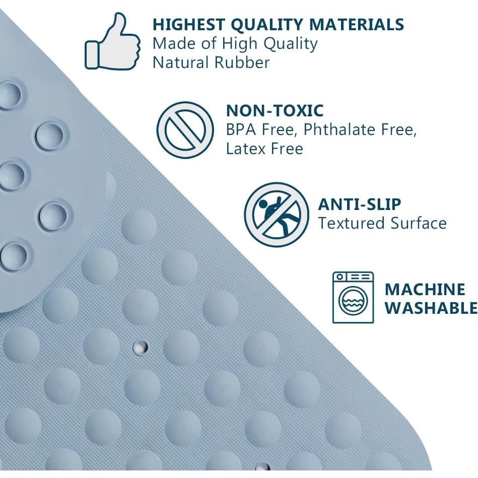 Alfombrilla de Baño ComfiLife 102x40 cm Antideslizante Azul