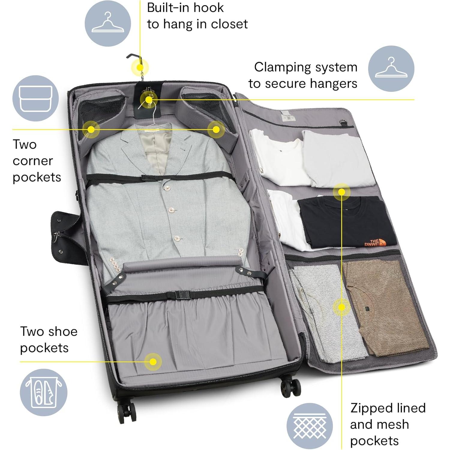 Bolsa de Ropa Rodante Delsey Paris Helium DLX 76L Negra