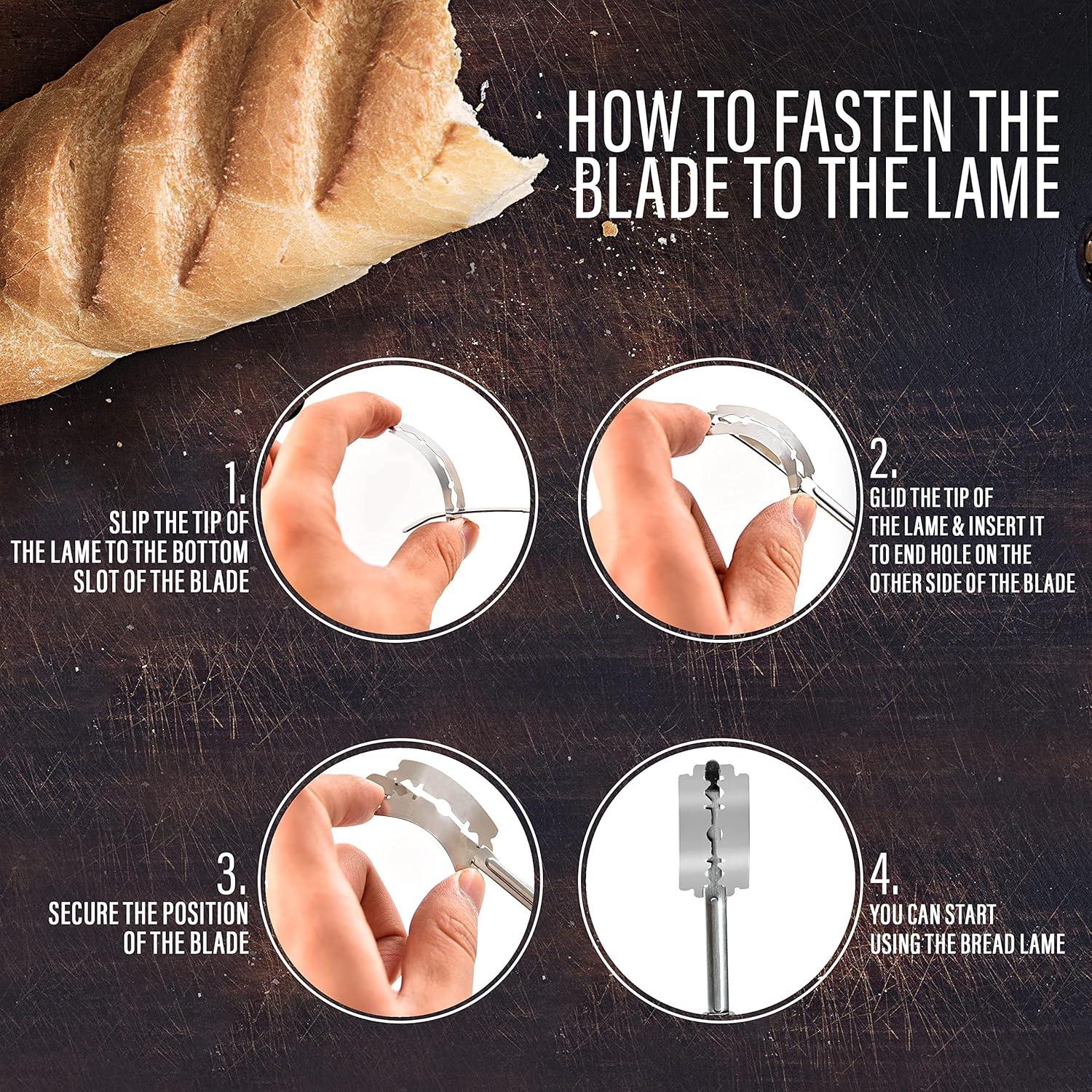 Cortador de Pan RICCLE con 15 Cuchillas y Funda de Cuero