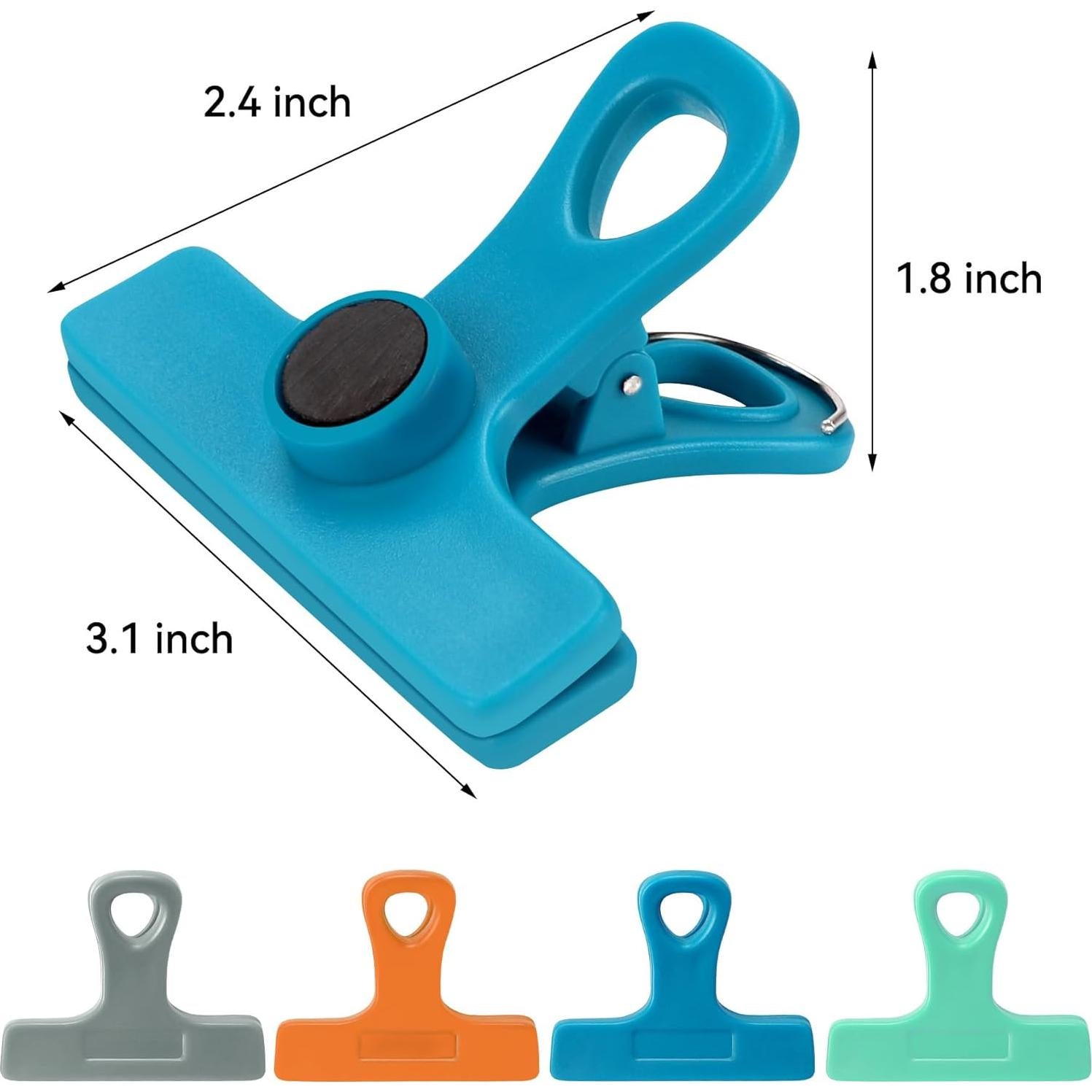 Clips Magnéticos TACGEA para Alimentos - 8 Piezas Multicolor