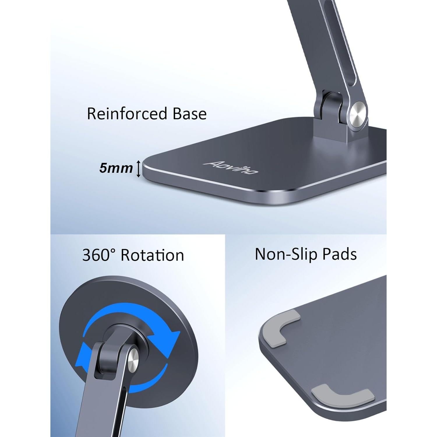 Soporte Magnético Ajustable Aoviho para Teléfono Gris