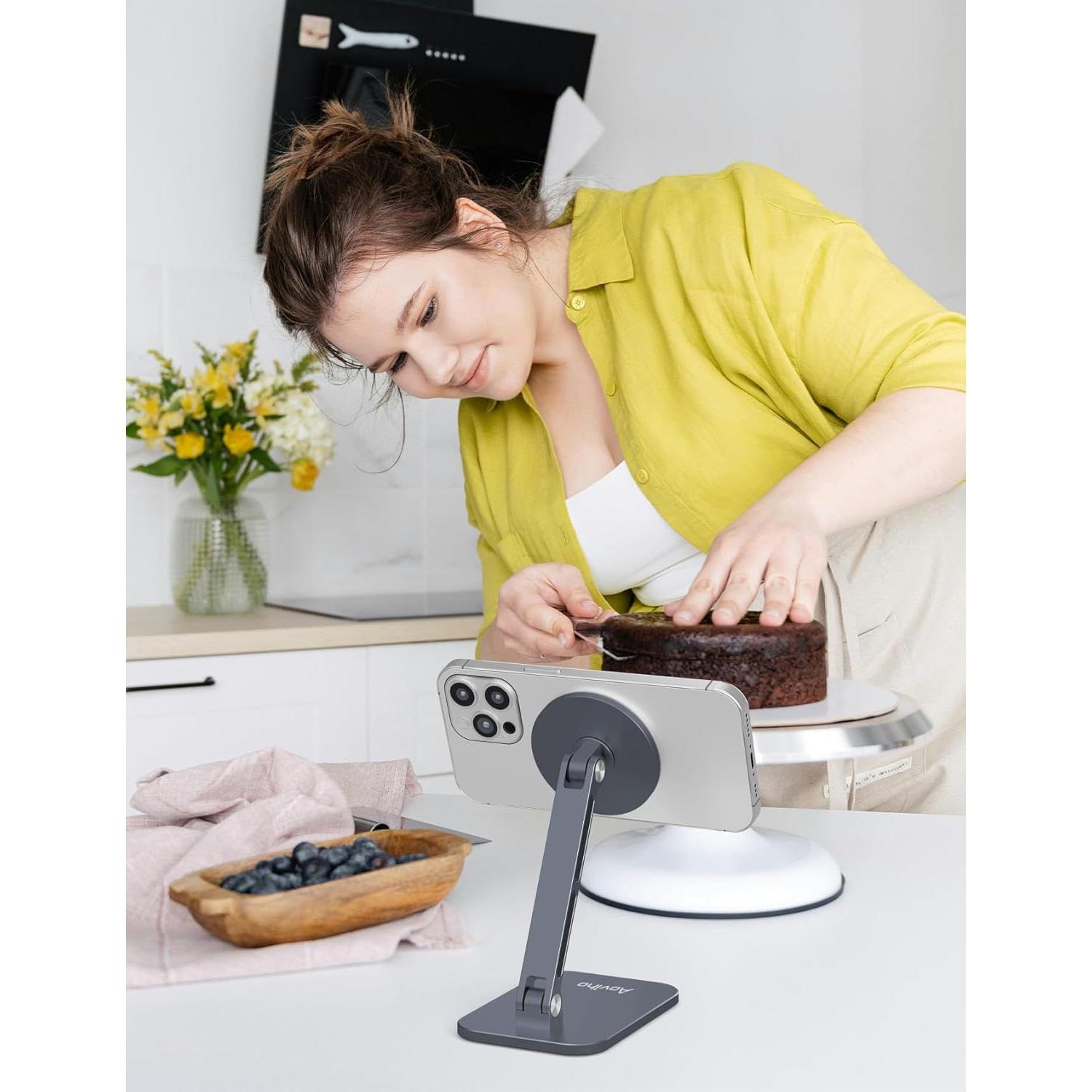 Soporte Magnético Ajustable Aoviho para Teléfono Gris