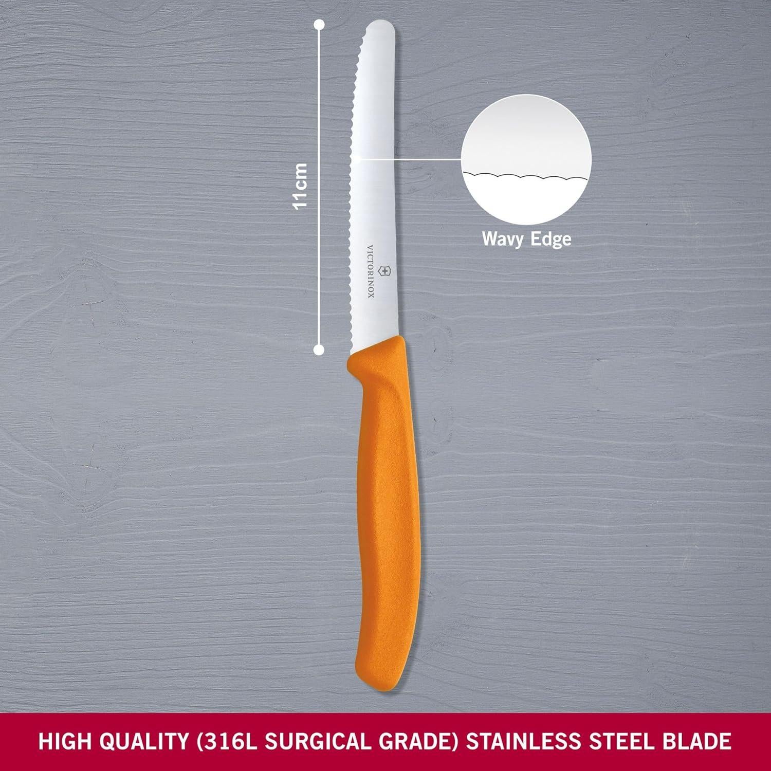 Cuchillo Suizo Victorinox Classic Naranja 11.43 cm Hoja Serrada