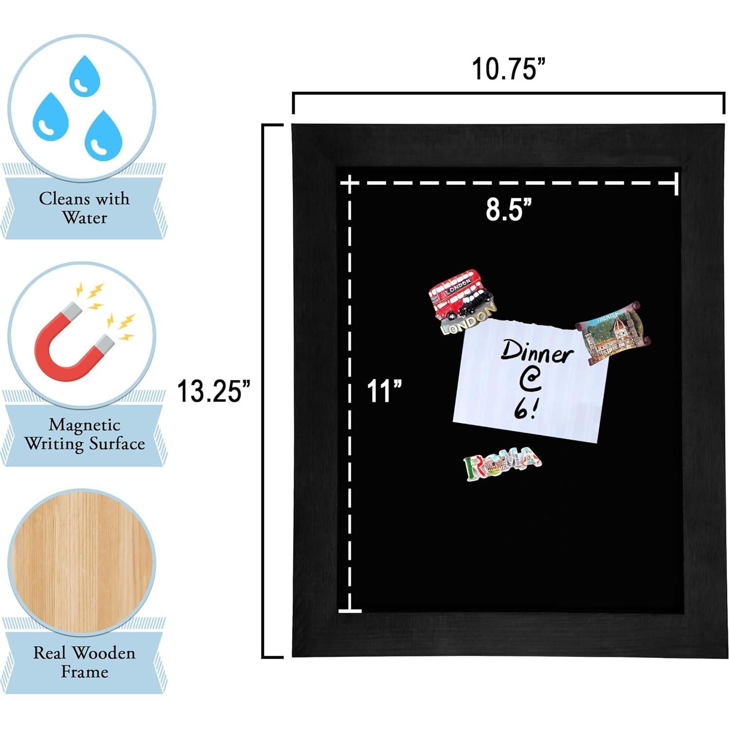 Cartel de Pizarra Negra Colgante TenXVI Designs 29x36 cm