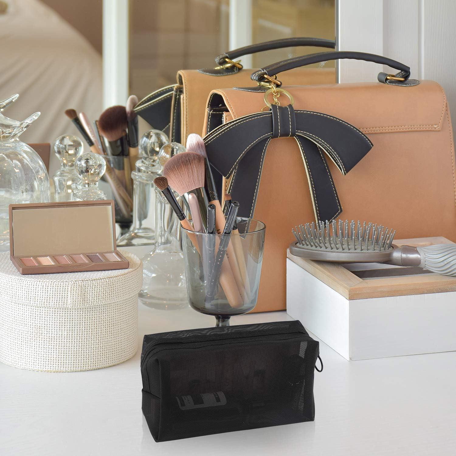 Bolsa Cosmética de Malla Boao 3 Piezas Negra Organizador