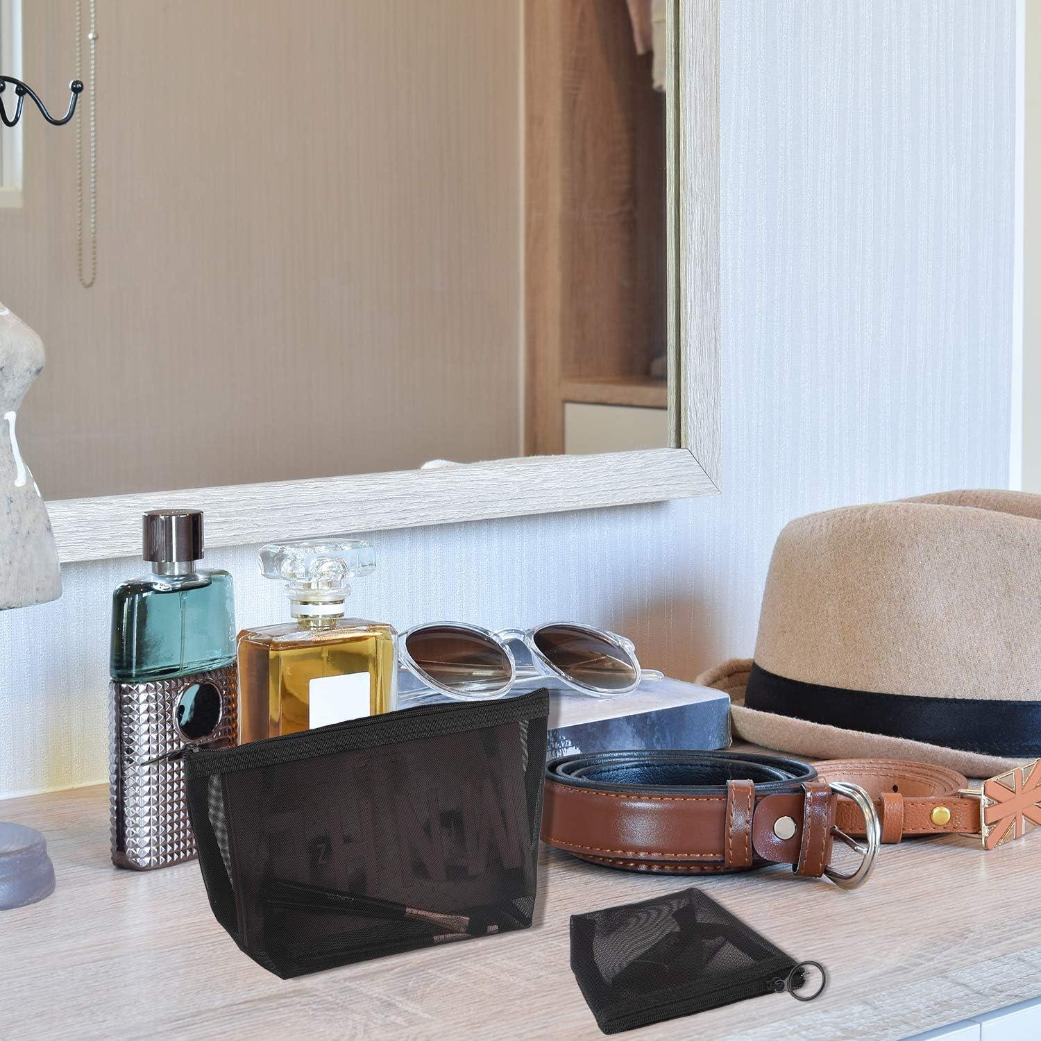 Bolsa Cosmética de Malla Boao 3 Piezas Negra Organizador