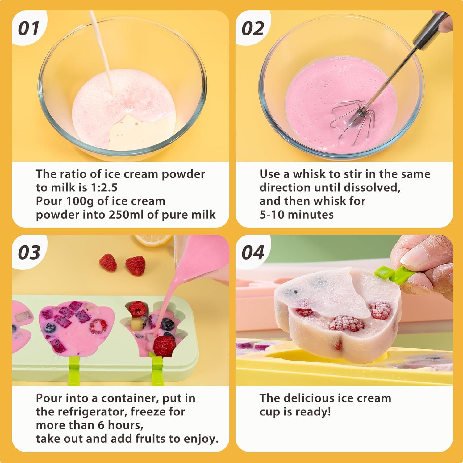 Moldes de Paletas Li & Zhao de Silicona Verde para Niños