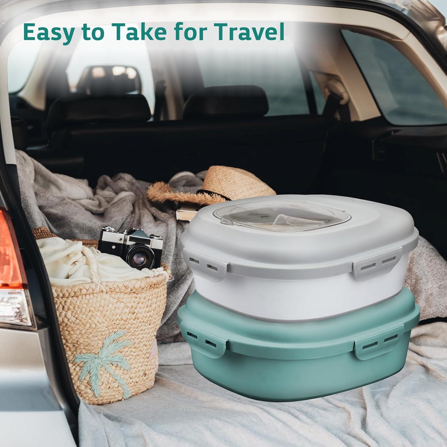 Contenedor de Almacenamiento Komzon 25L Colapsable Verde con Ruedas