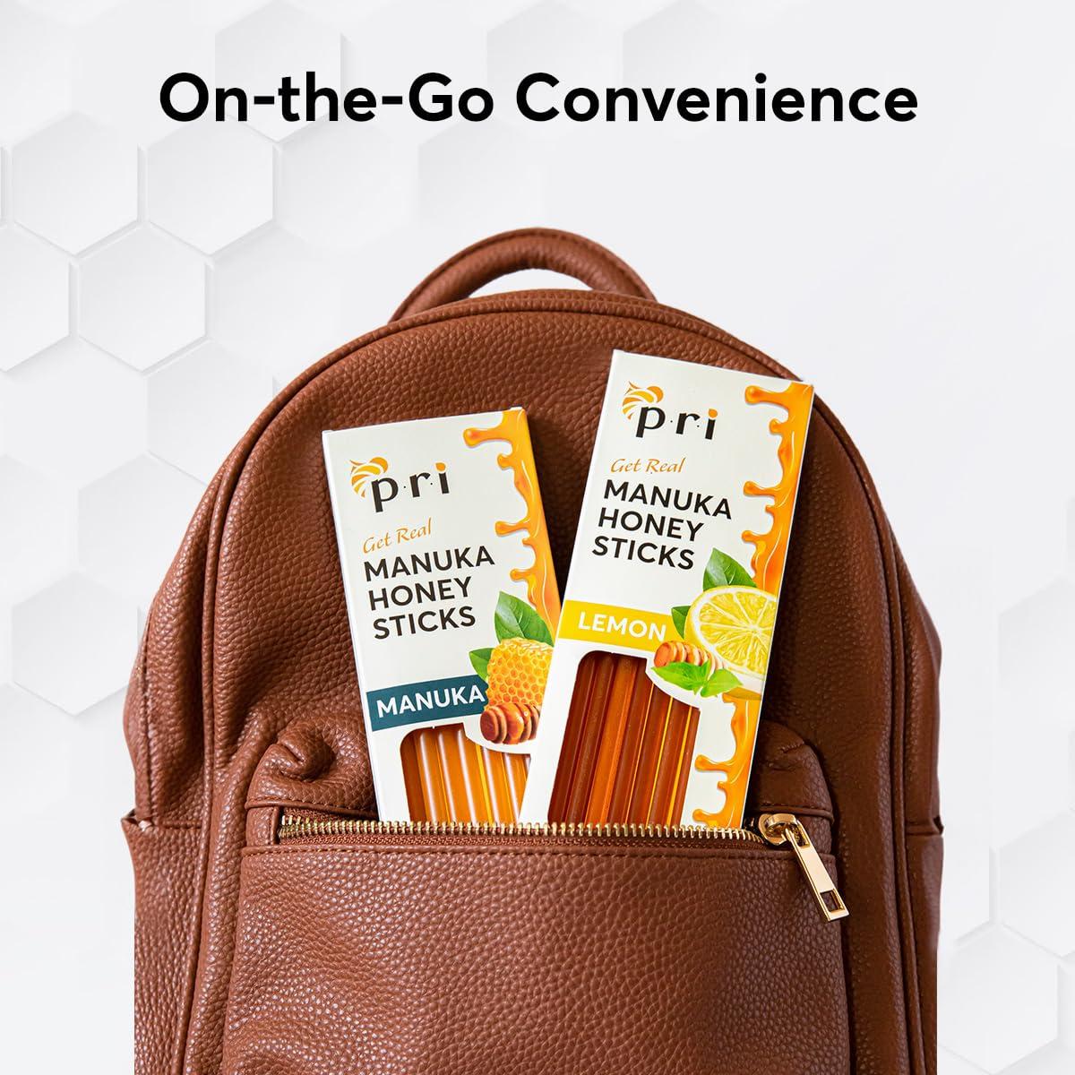 Palitos de Miel de Manuka P.R.I MGO 60+ Cruda 10 Unidades