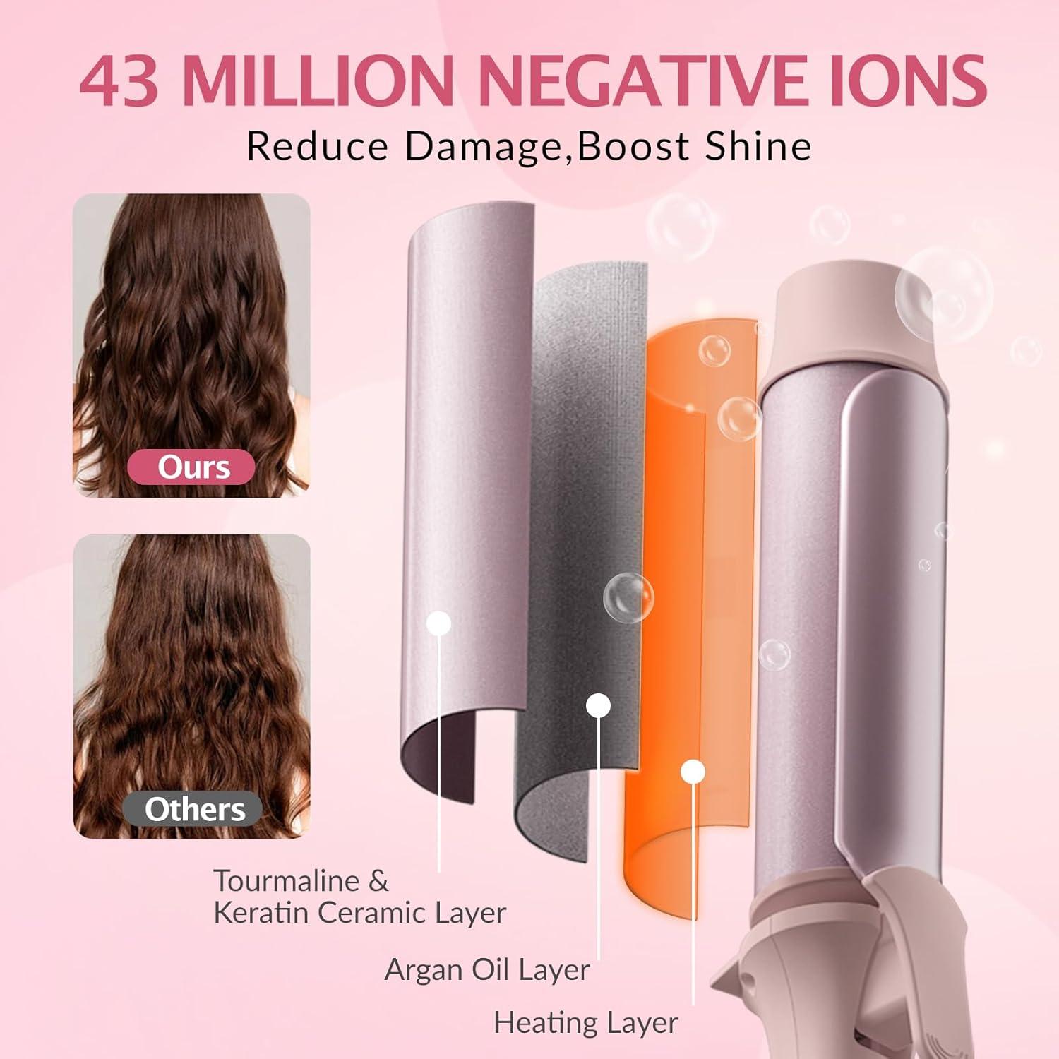 Rizador de Cabello TSUYAGLA 1.6" Cerámica 3 Temperaturas