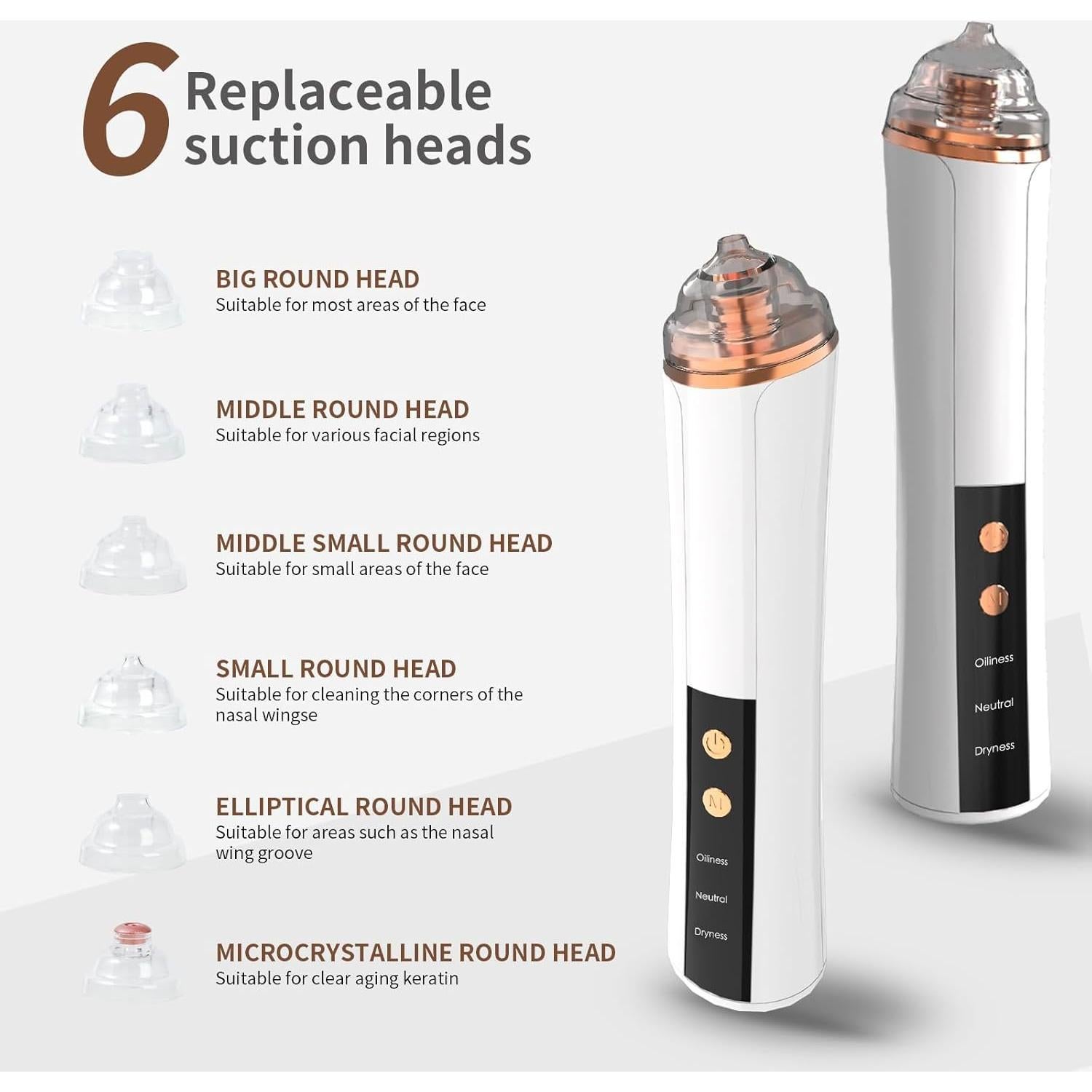 Aspiradora de Poros YUZYBH Limpiador Facial USB 3 Niveles