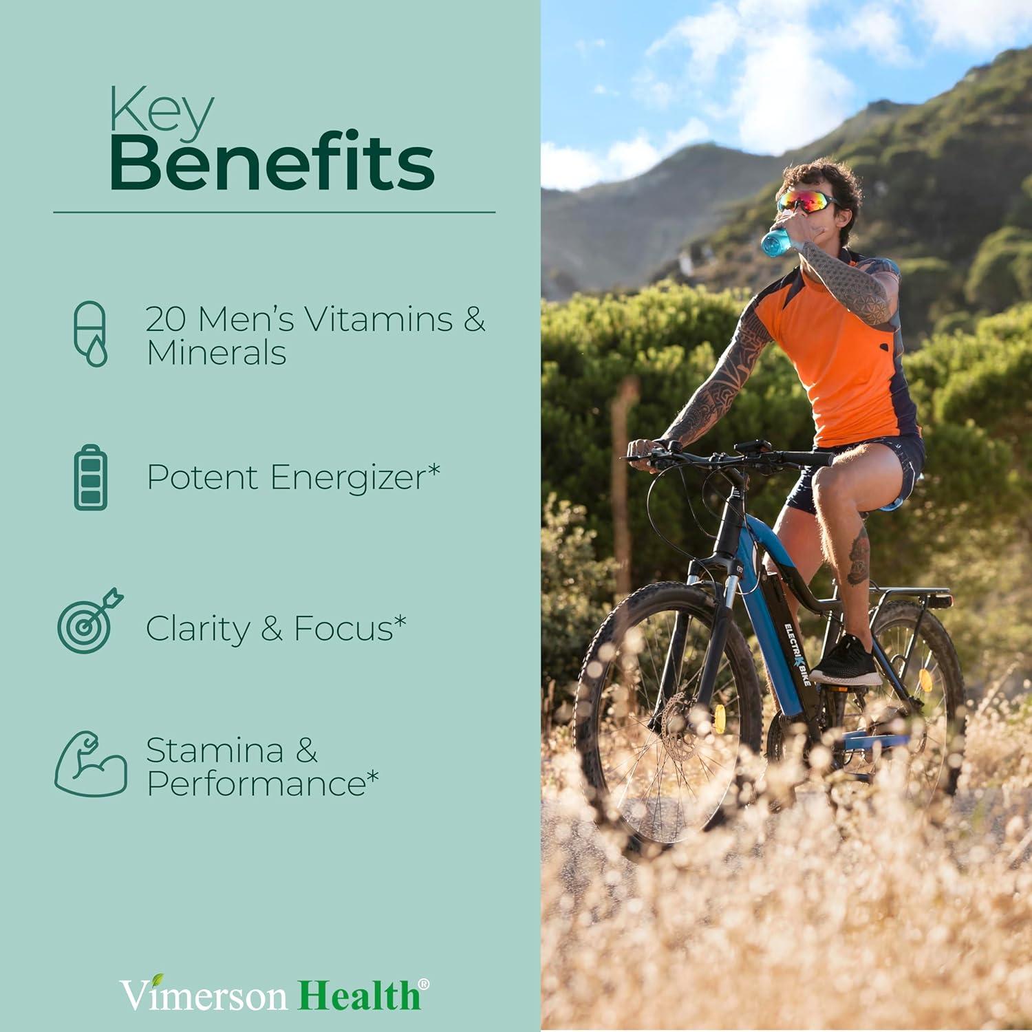 Multivitamina para Hombres Vimerson Health 60 Cápsulas Energía y Enfoque