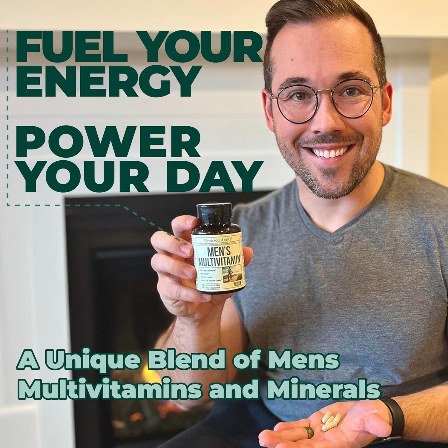 Multivitamina para Hombres Vimerson Health 60 Cápsulas Energía y Enfoque