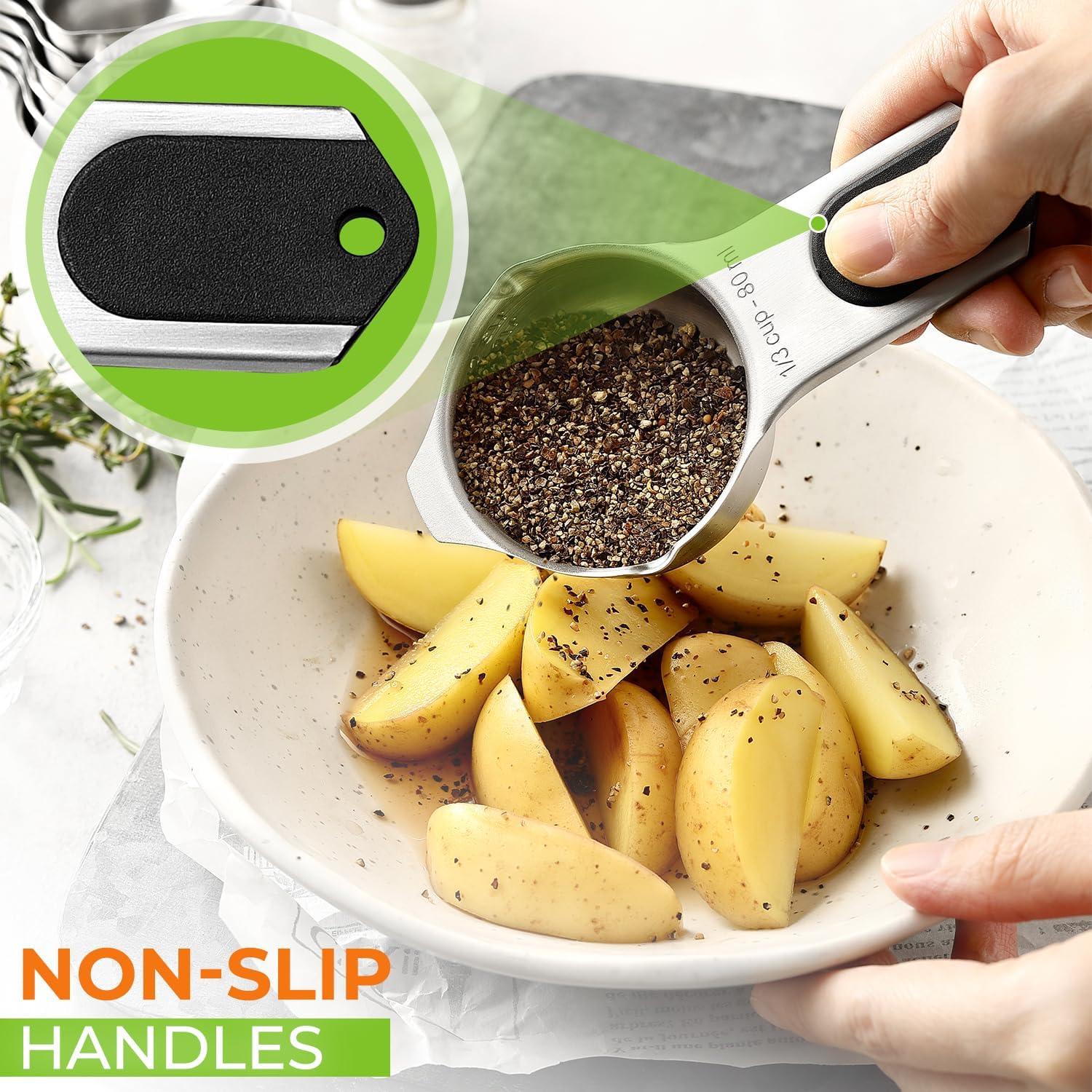 Tazas de Medir Magnéticas Spring Chef - Acero Inoxidable, 7 Piezas