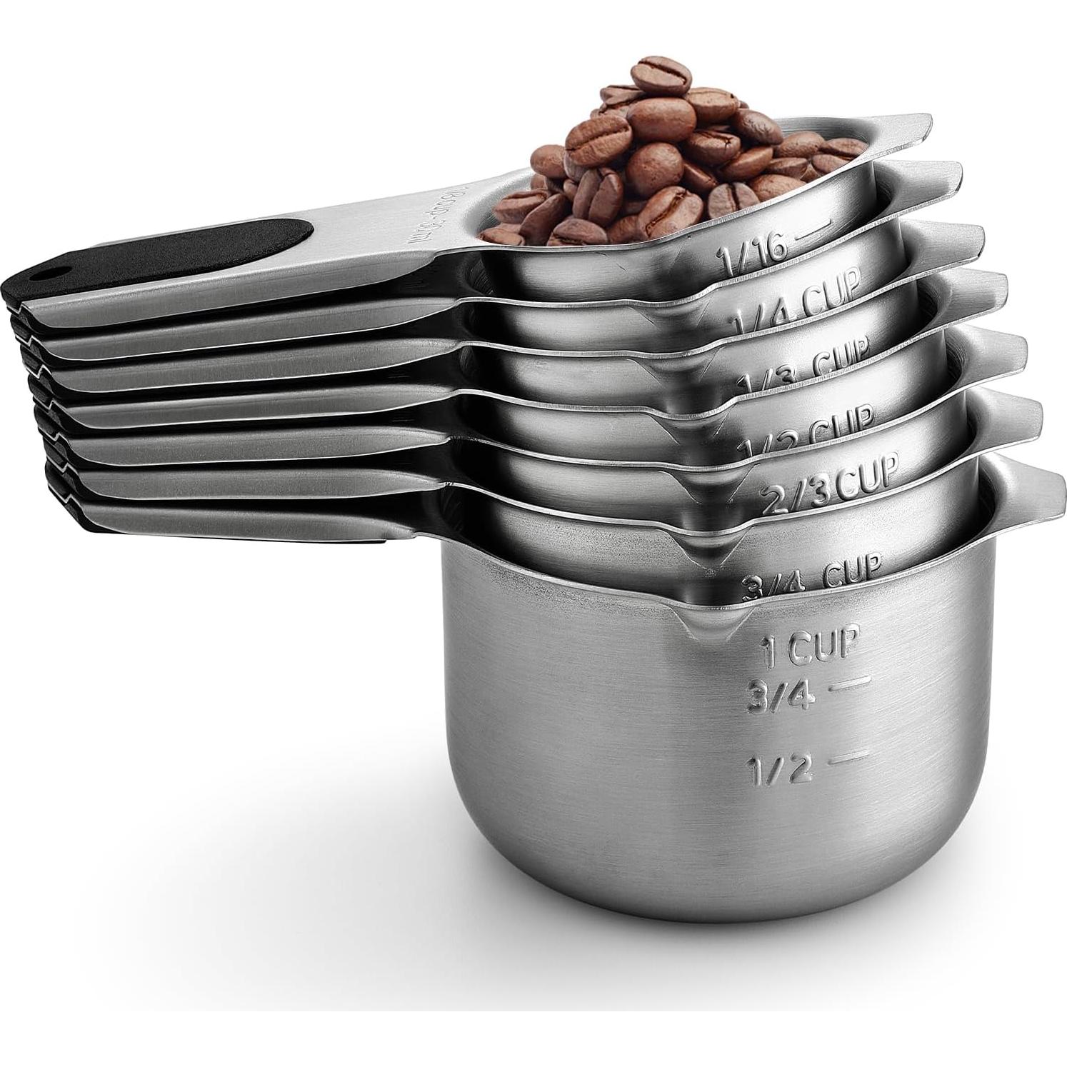 Tazas de Medir Magnéticas Spring Chef - Acero Inoxidable, 7 Piezas