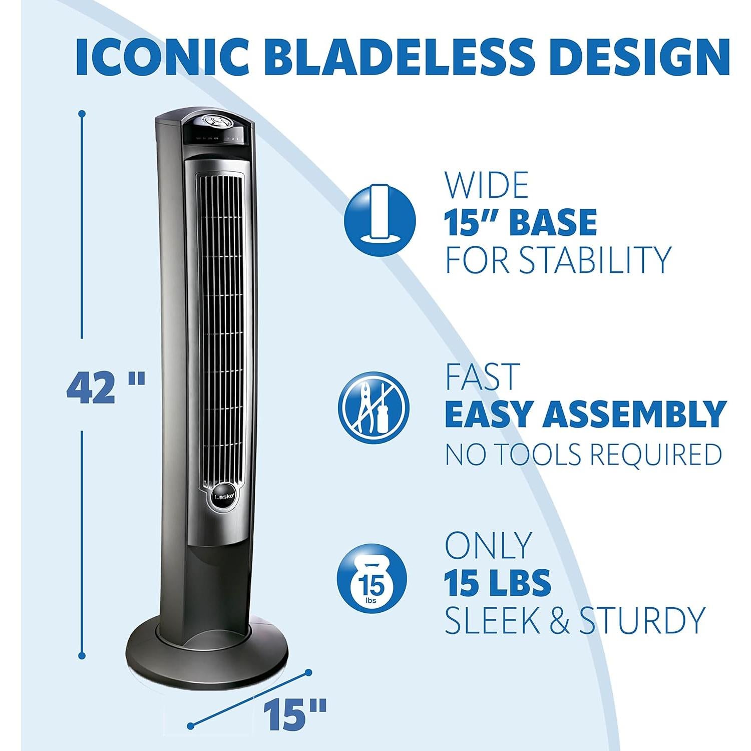 Ventilador de Soplador y Torre Lasko 42" 375 CFM Oscilante
