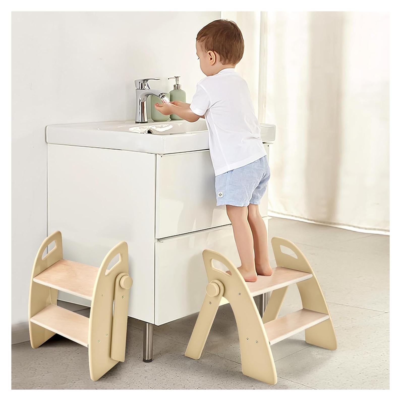 Escalera Plegable de 2 Pasos Joothlin para Niños Antideslizante