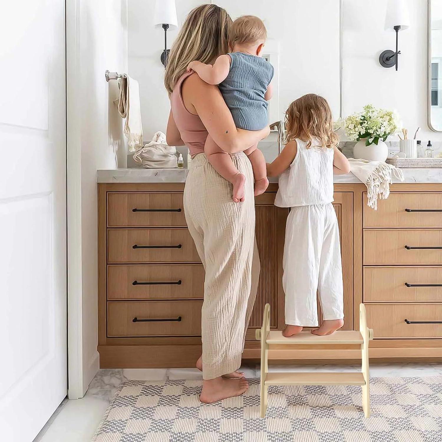 Escalera Plegable de 2 Pasos Joothlin para Niños Antideslizante