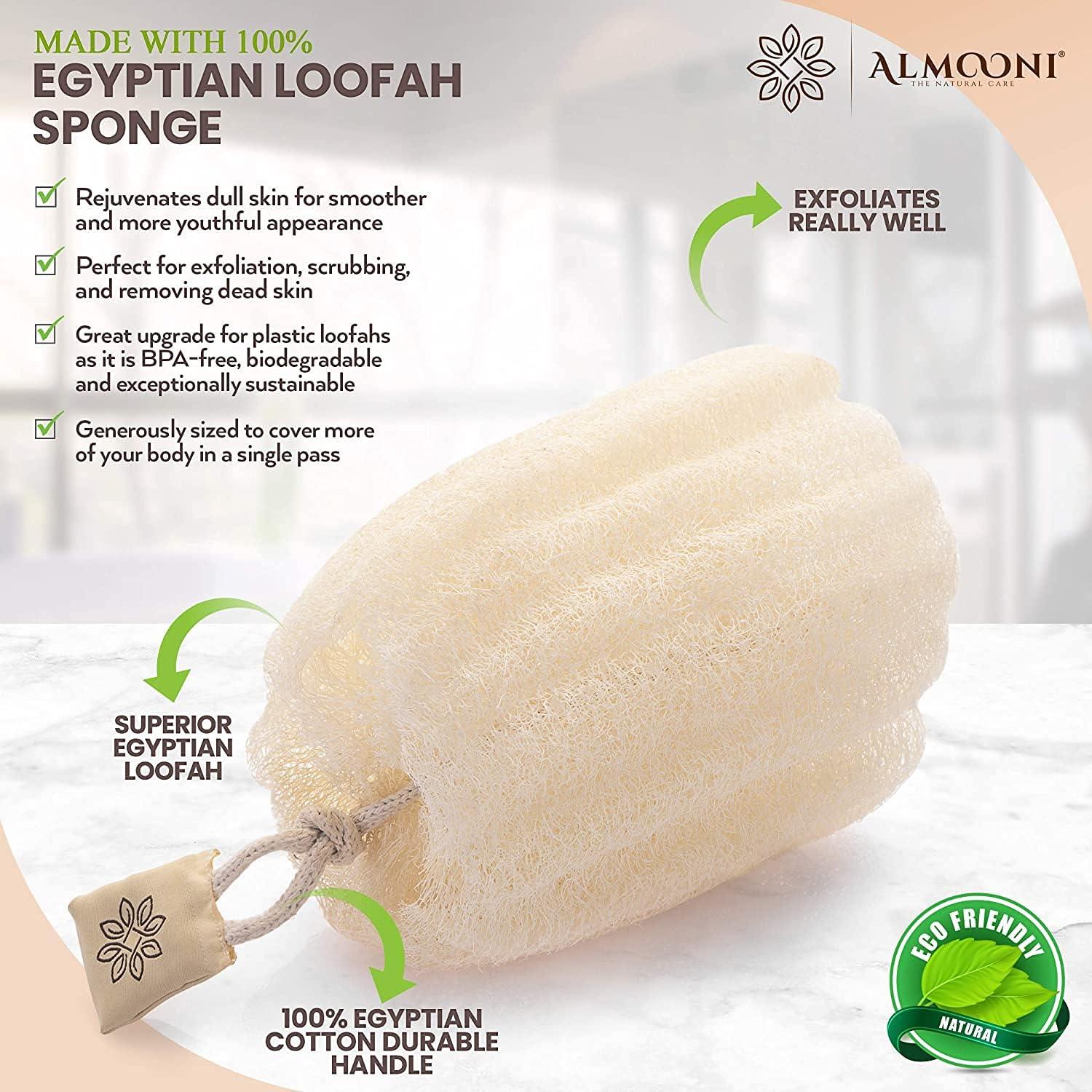 Esponja de Lufa Egipcia Natural Almooni - Paquete de 3 Unidades