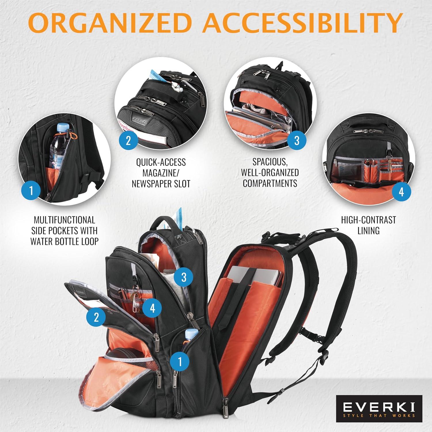 Mochila de Negocios EVERKI Atlas para Laptop 32L 13-17.3"