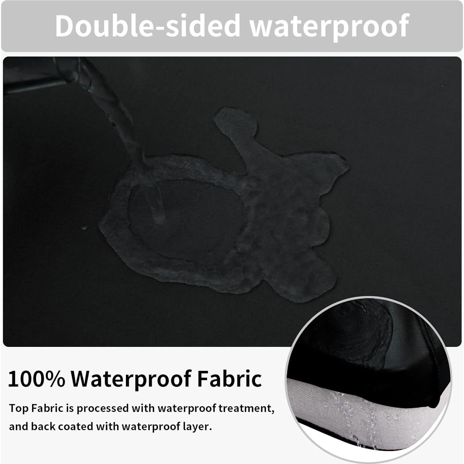 Funda de Cojín Easy-Going 2 Piezas Impermeable Negra