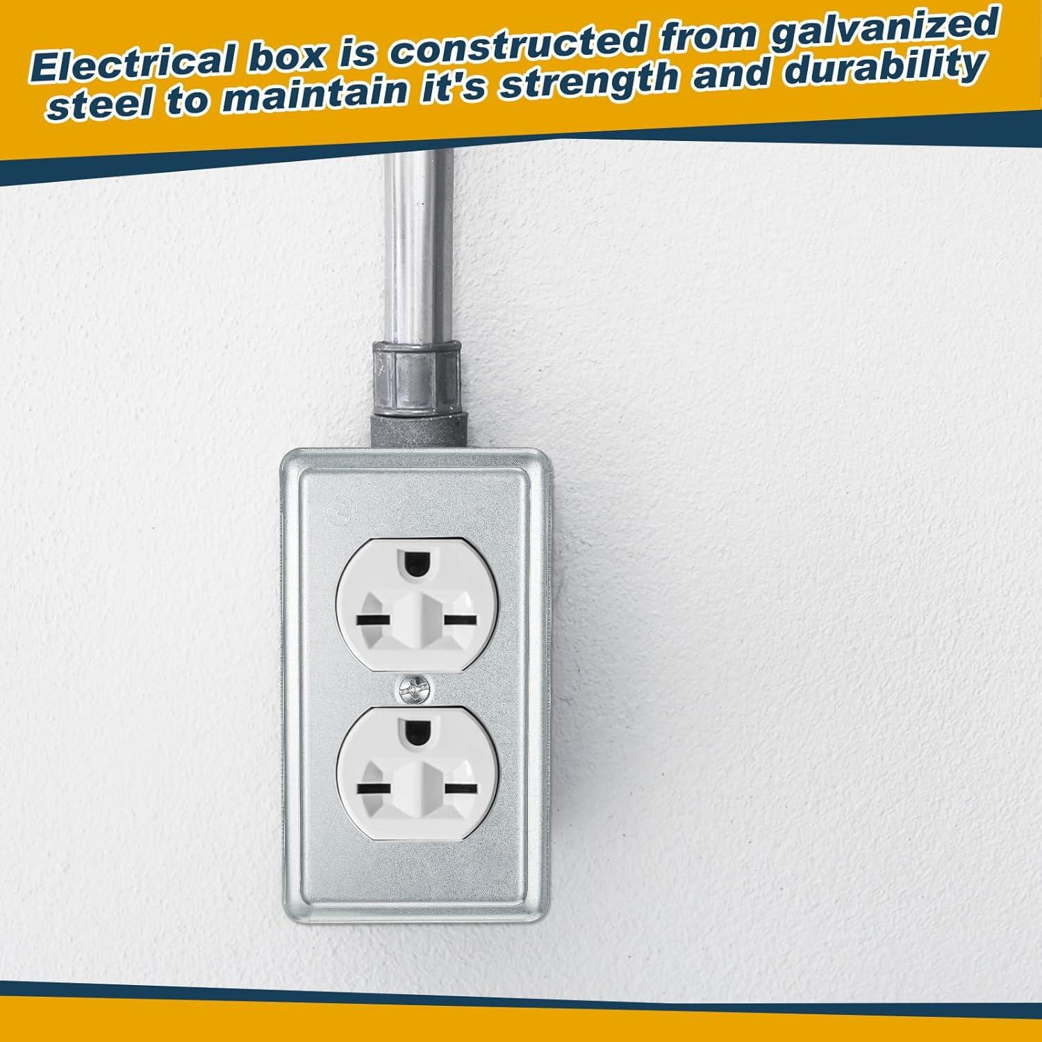 4 Cajas de Conexiones Eléctricas Duplex Copkim 10.16x5.08cm