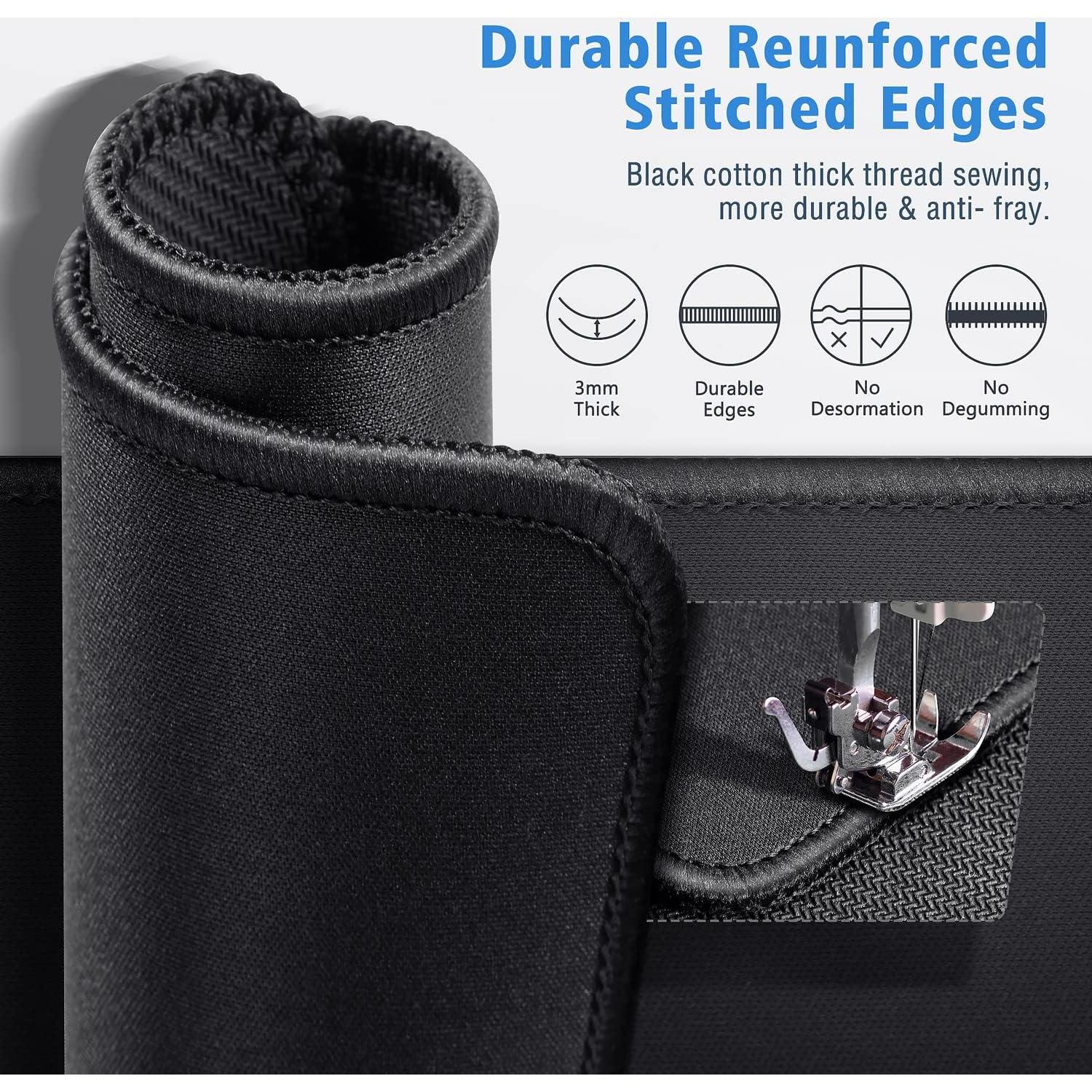 Alfombrilla de Ratón Gimars 3 Paquetes Negra Antideslizante