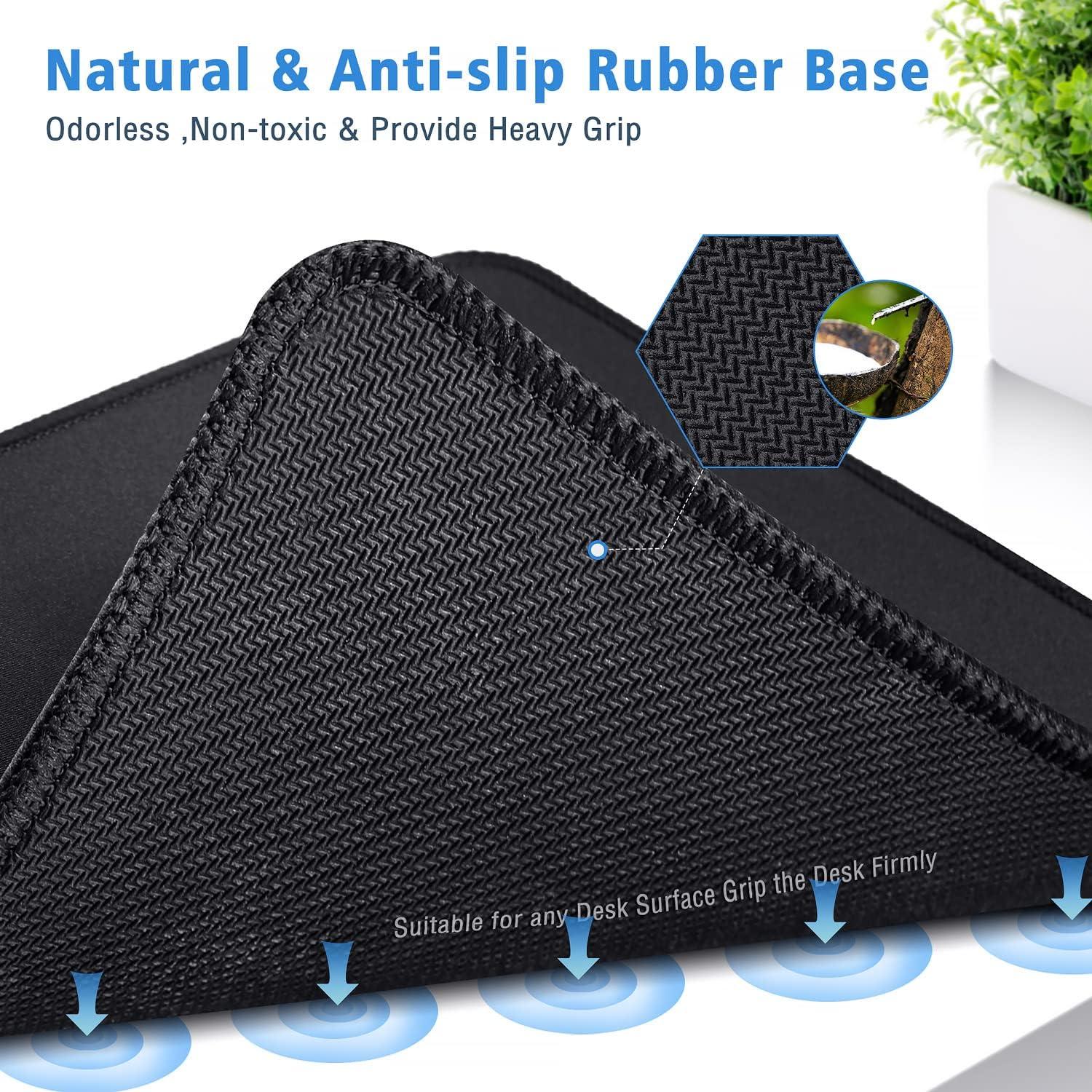 Alfombrilla de Ratón Gimars 3 Paquetes Negra Antideslizante