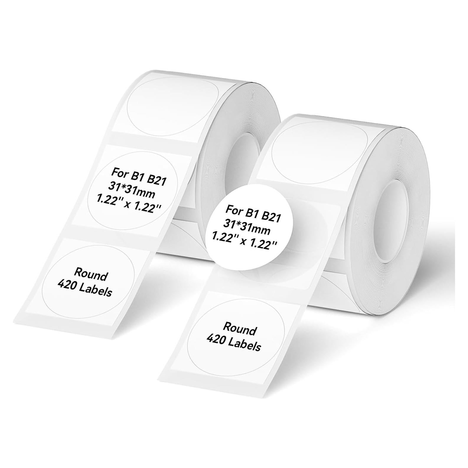 Cinta de Etiquetas NIIMBOT B21 31x31 mm 210 Etiquetas x 2 Rollos