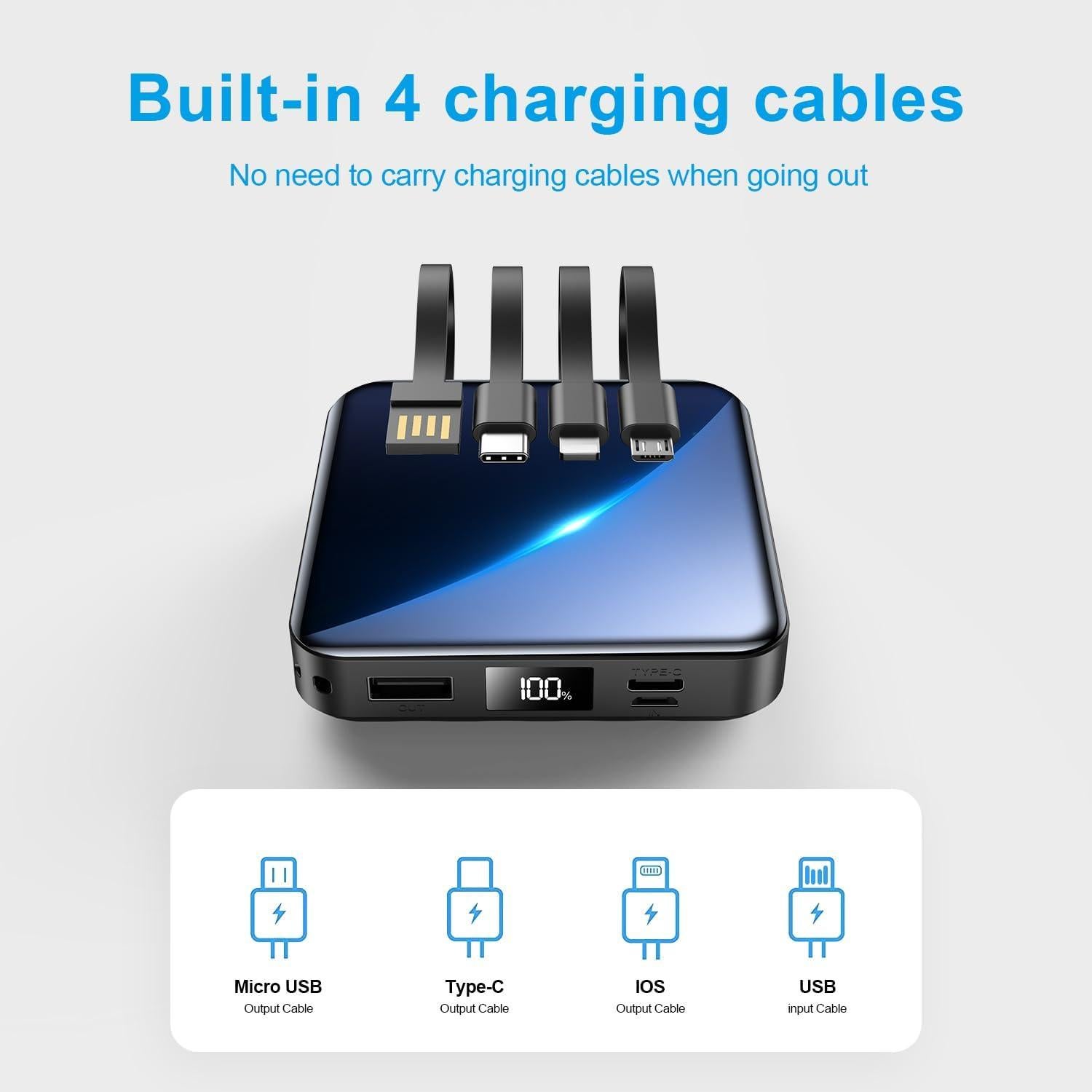 Cargador Portátil 12000mAh Shenzhen M12 Carga Rápida 22.5W