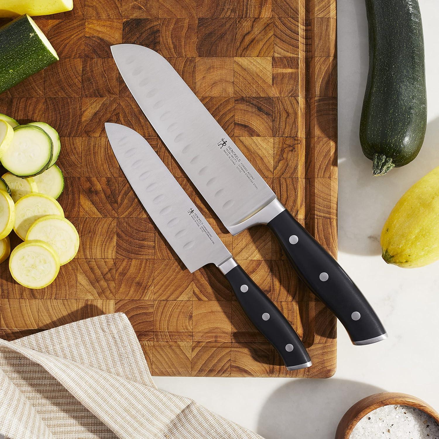 Juego de Cuchillos Santoku 2 Piezas Henckels Forjados