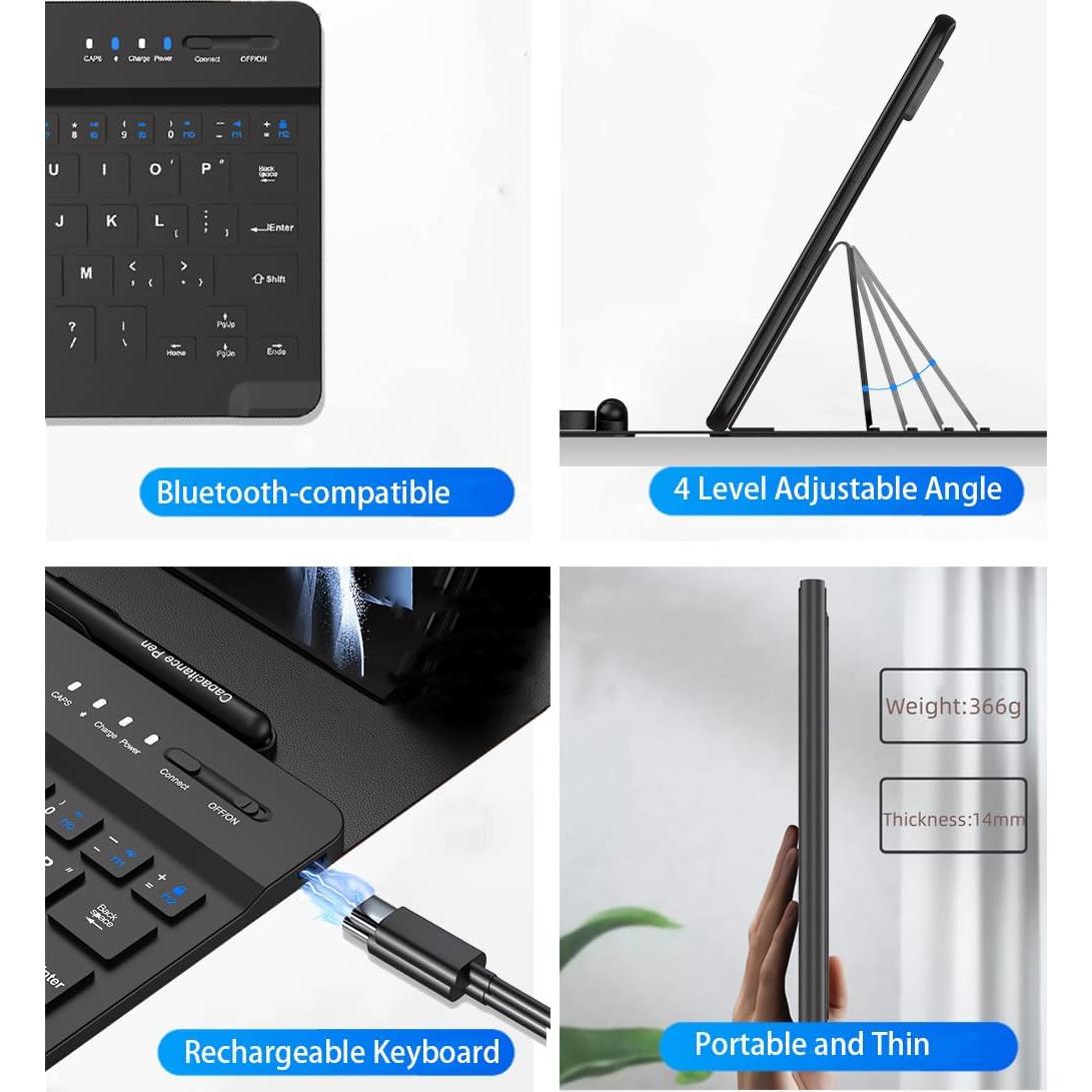 Teclado Bluetooth Mini Voppton para Samsung Galaxy Z Fold 7 6 5