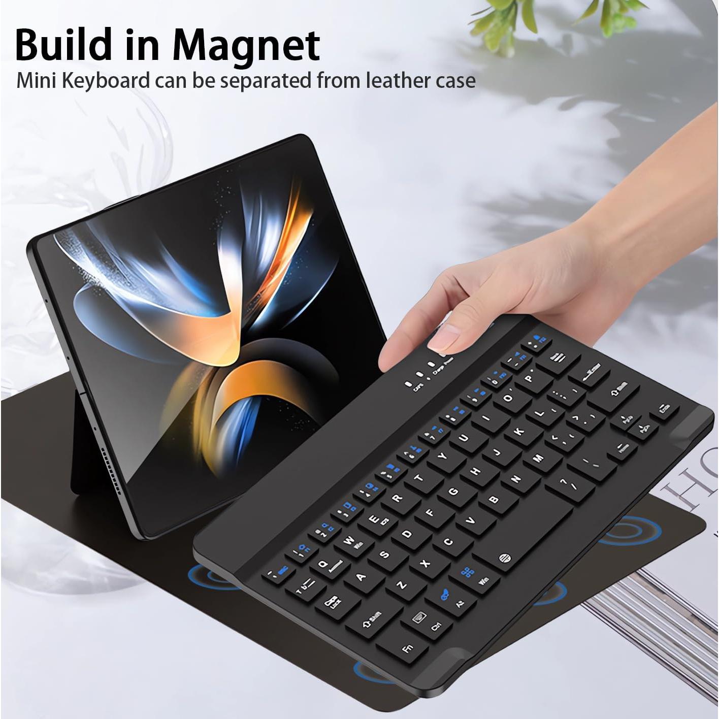 Teclado Bluetooth Mini Voppton para Samsung Galaxy Z Fold 7 6 5