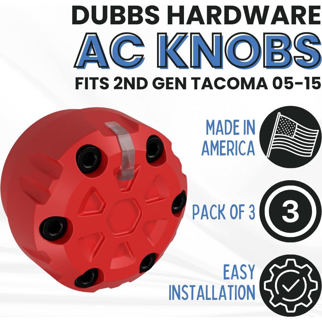 Perilla de Control de AC Toyota Tacoma 2005-2015 - Polímero Negro