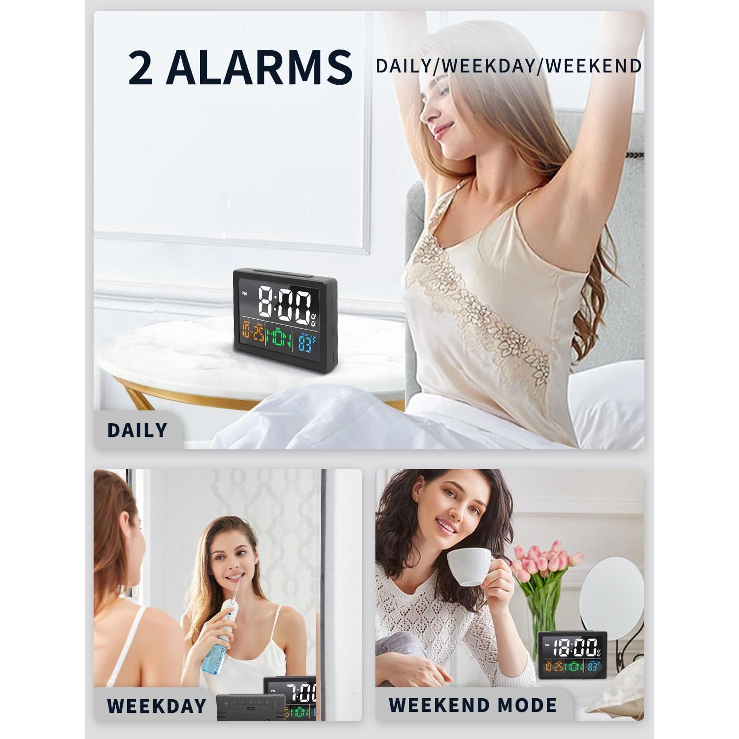 Reloj Despertador Digital JALL V1021 Pantalla LED 13.97cm