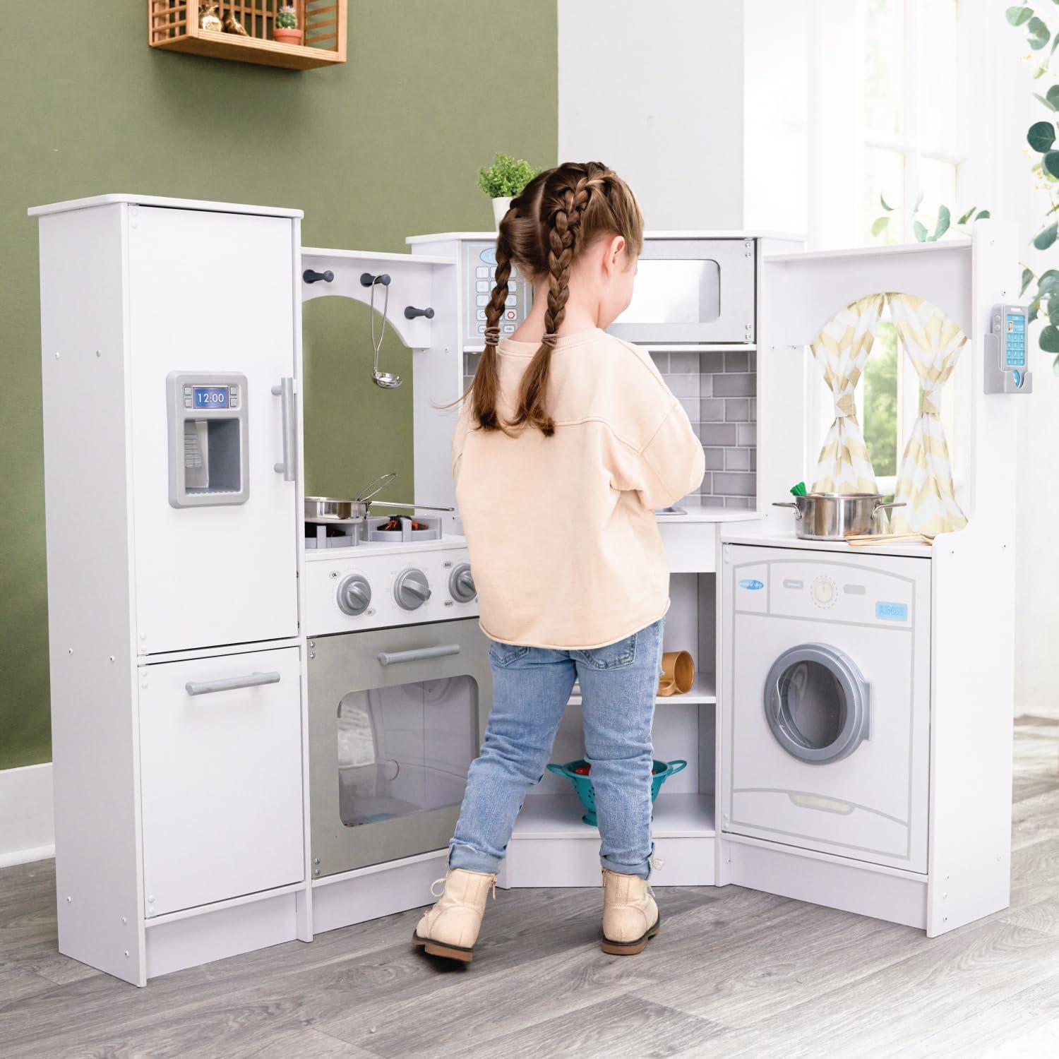 Cocina de Juguete Esquina KidKraft Blanca con Luces y Sonidos
